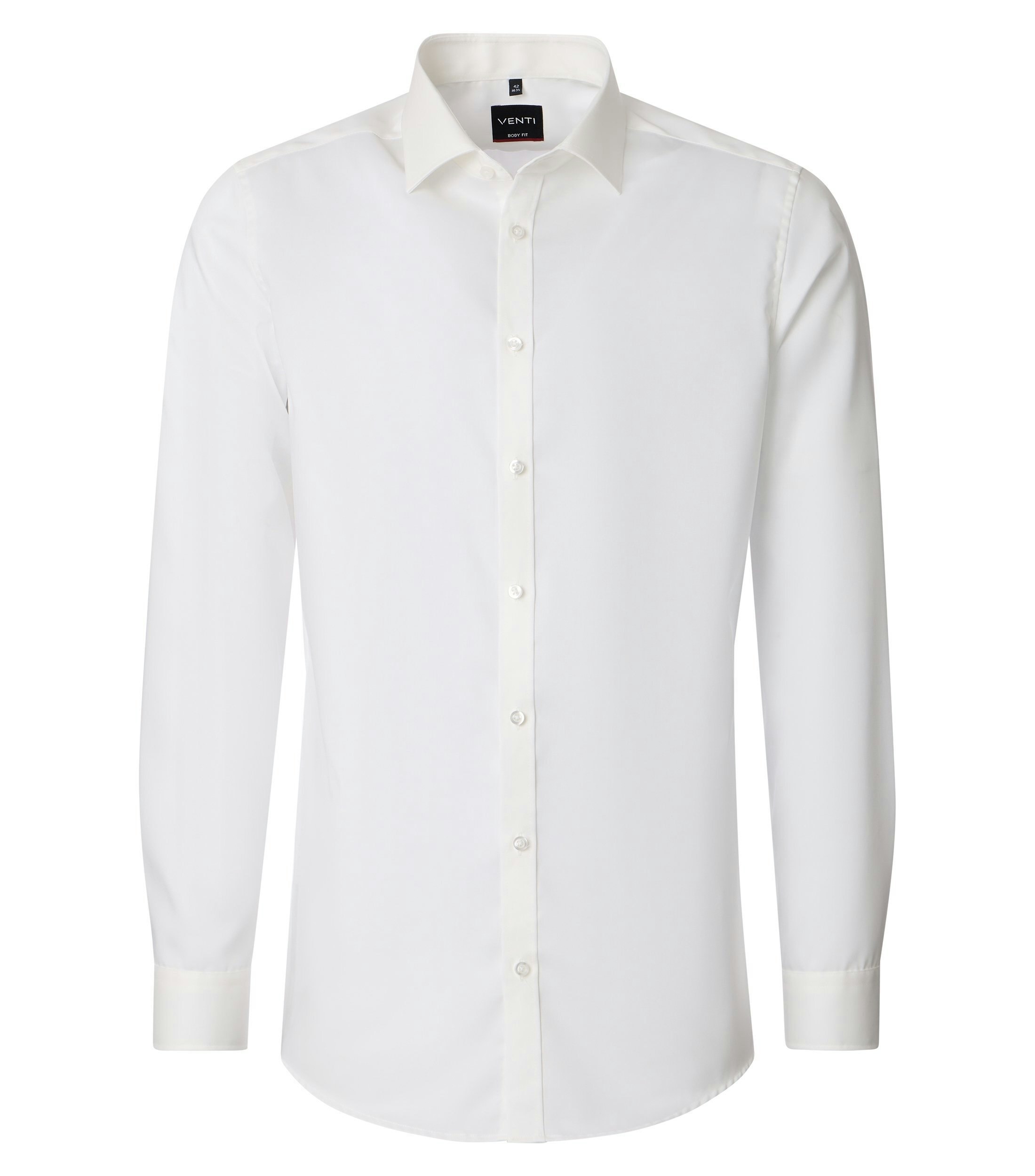 Ein Businesshemd im uni Muster in der Farbe Weißbeige