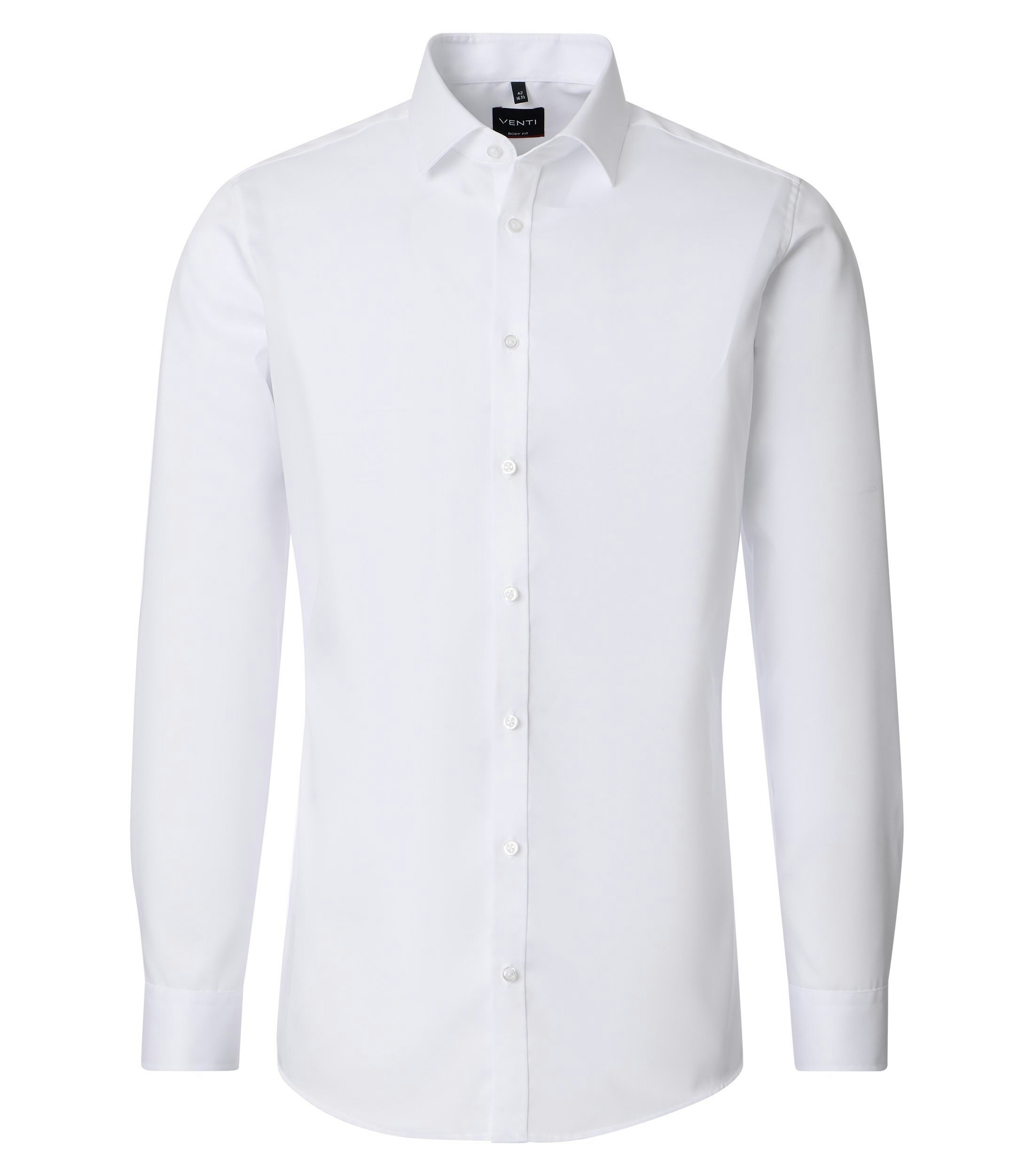 Ein Businesshemd im uni Muster in der Farbe Weiß