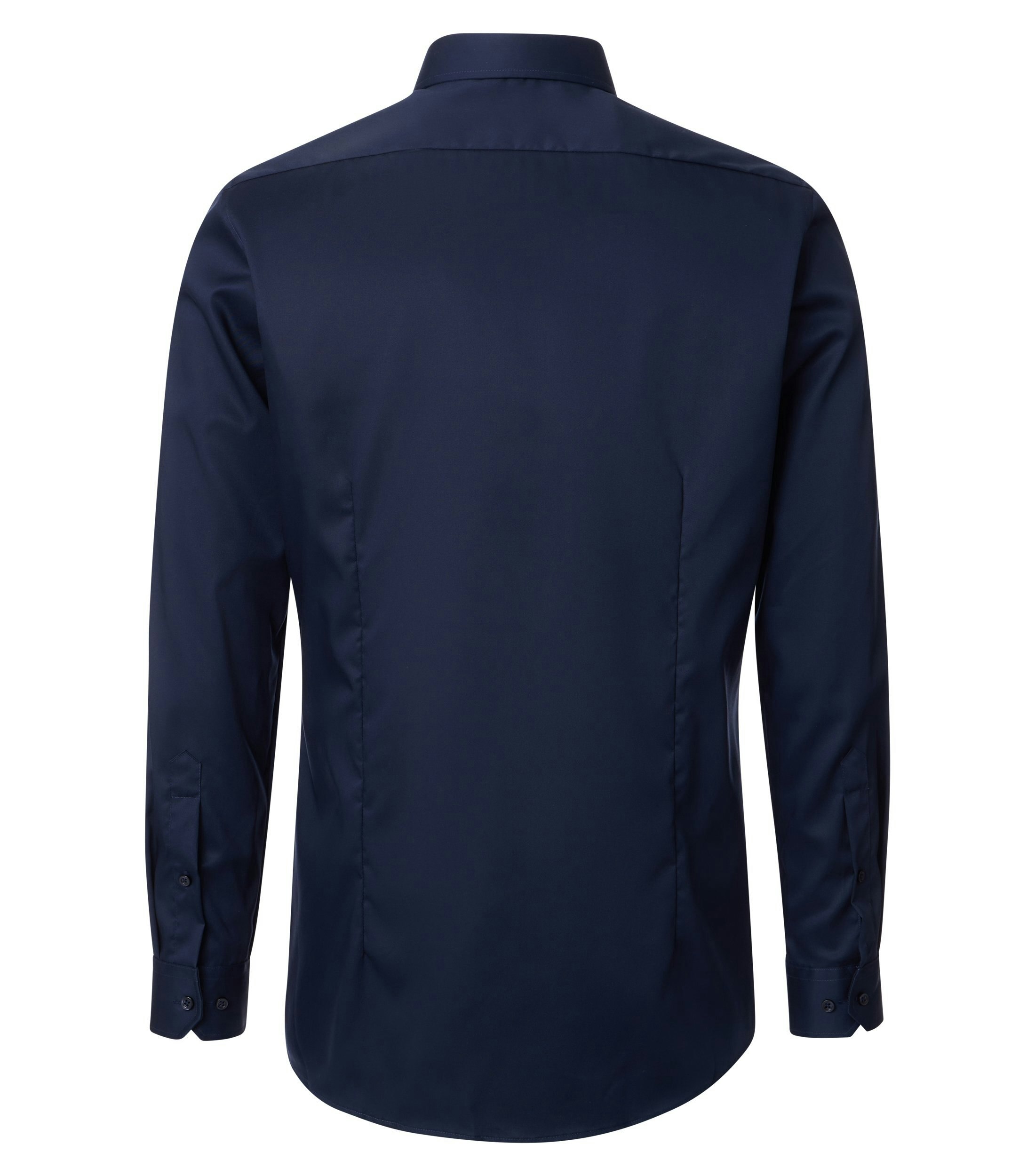 Ein Businesshemd im uni Muster in der Farbe Dunkelblau