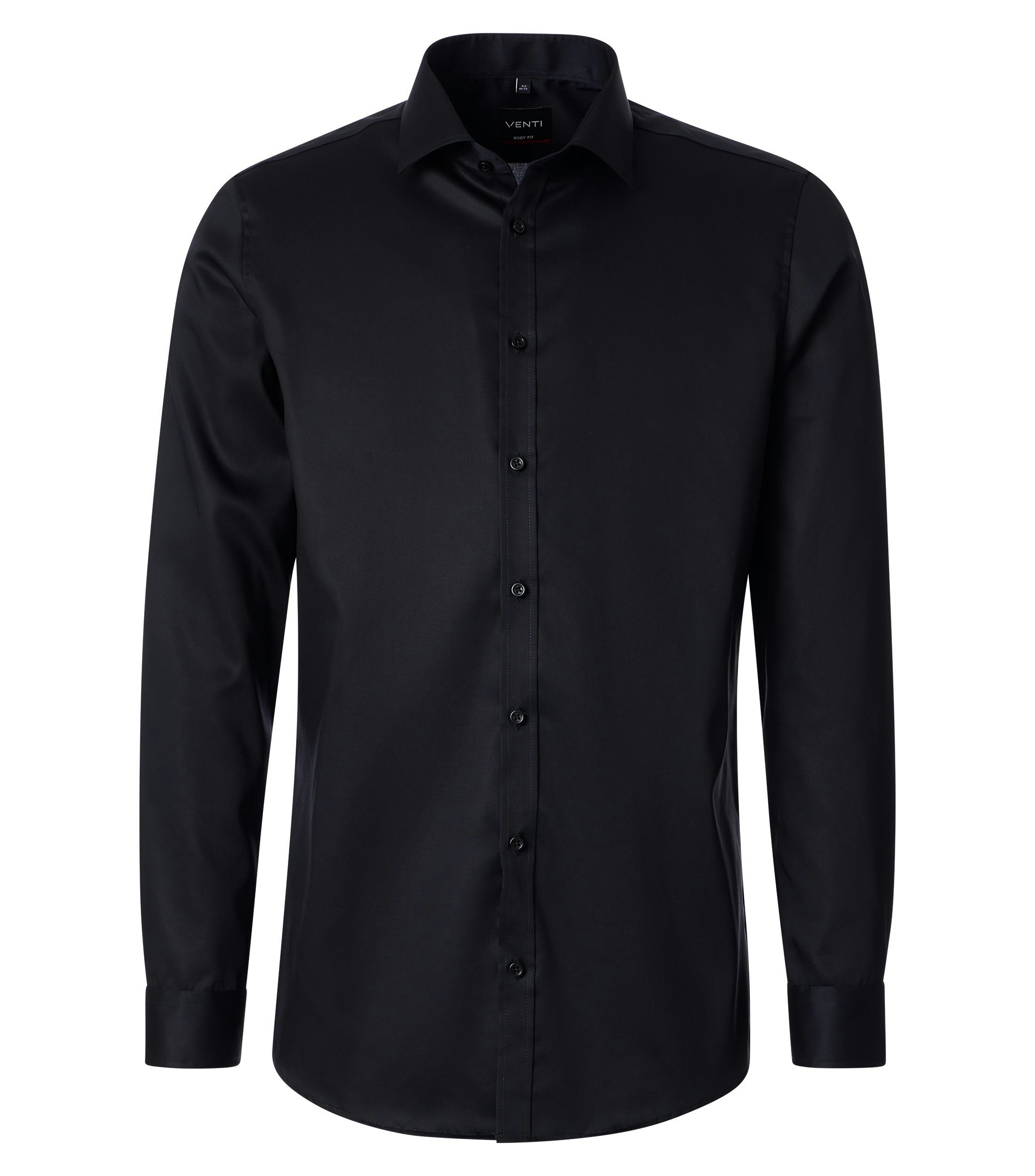 Ein Businesshemd im uni Muster in der Farbe Schwarz