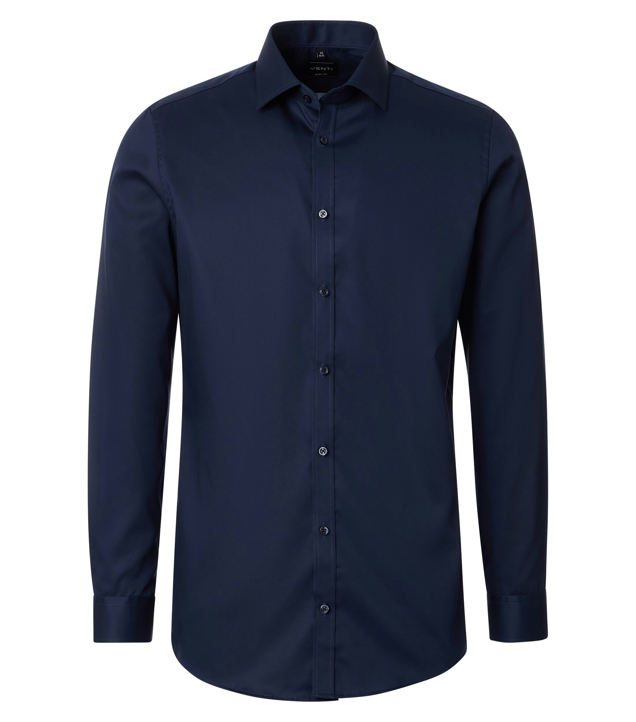 Ein Businesshemd im uni Muster in der Farbe Dunkelblau