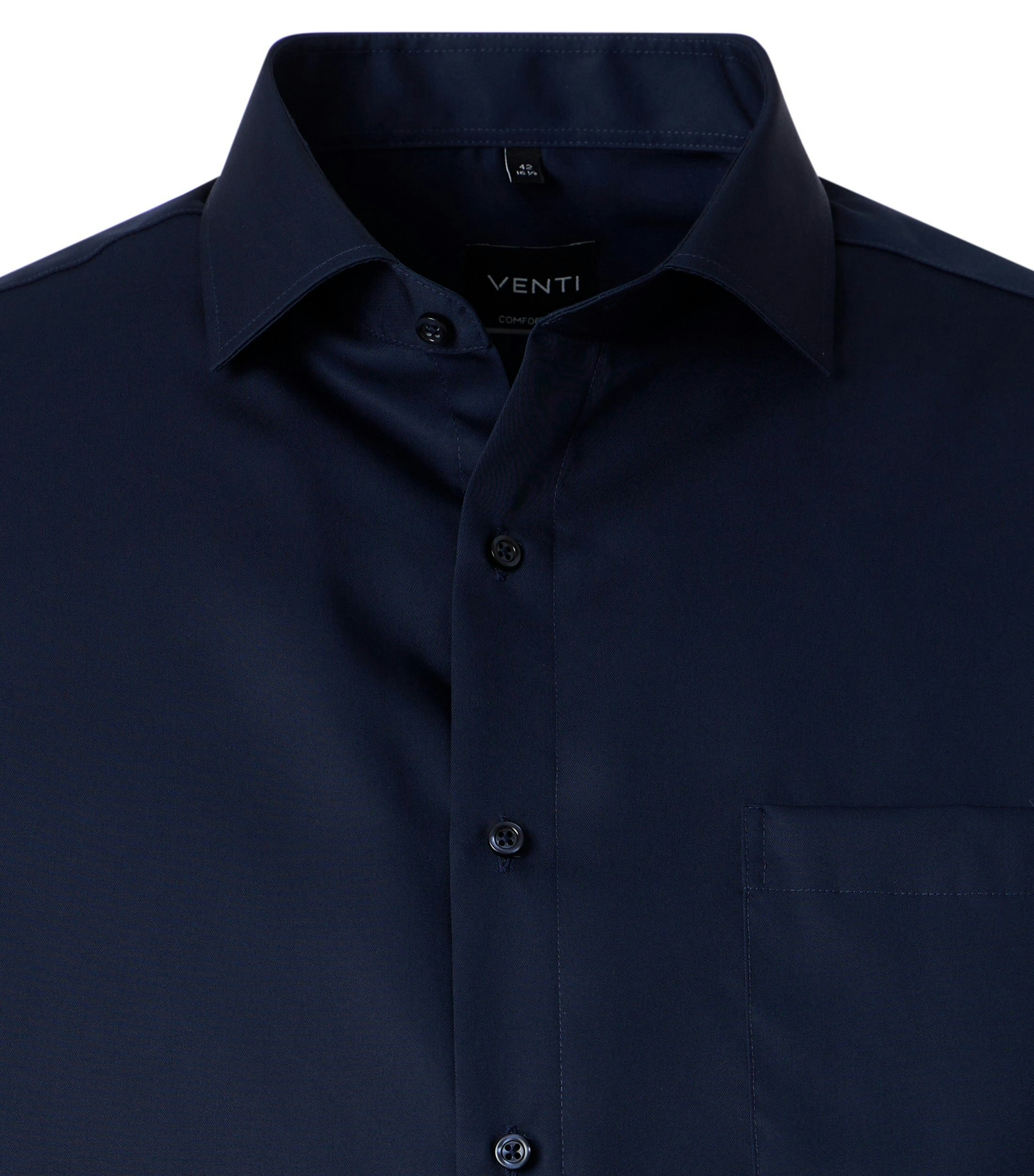 Ein Businesshemd im uni Muster in der Farbe Dunkelblau