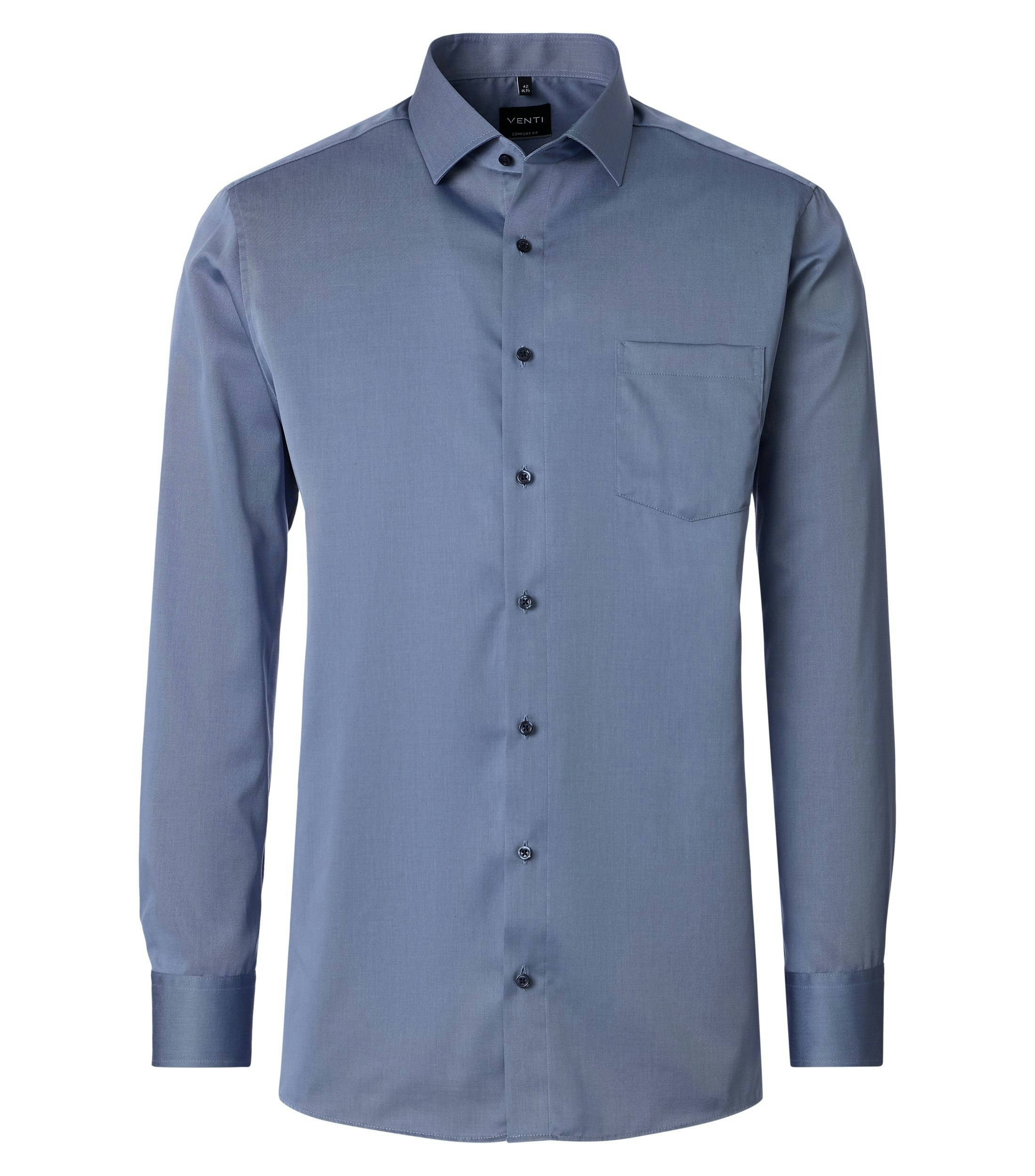 Ein Businesshemd im uni Muster in der Farbe Blau