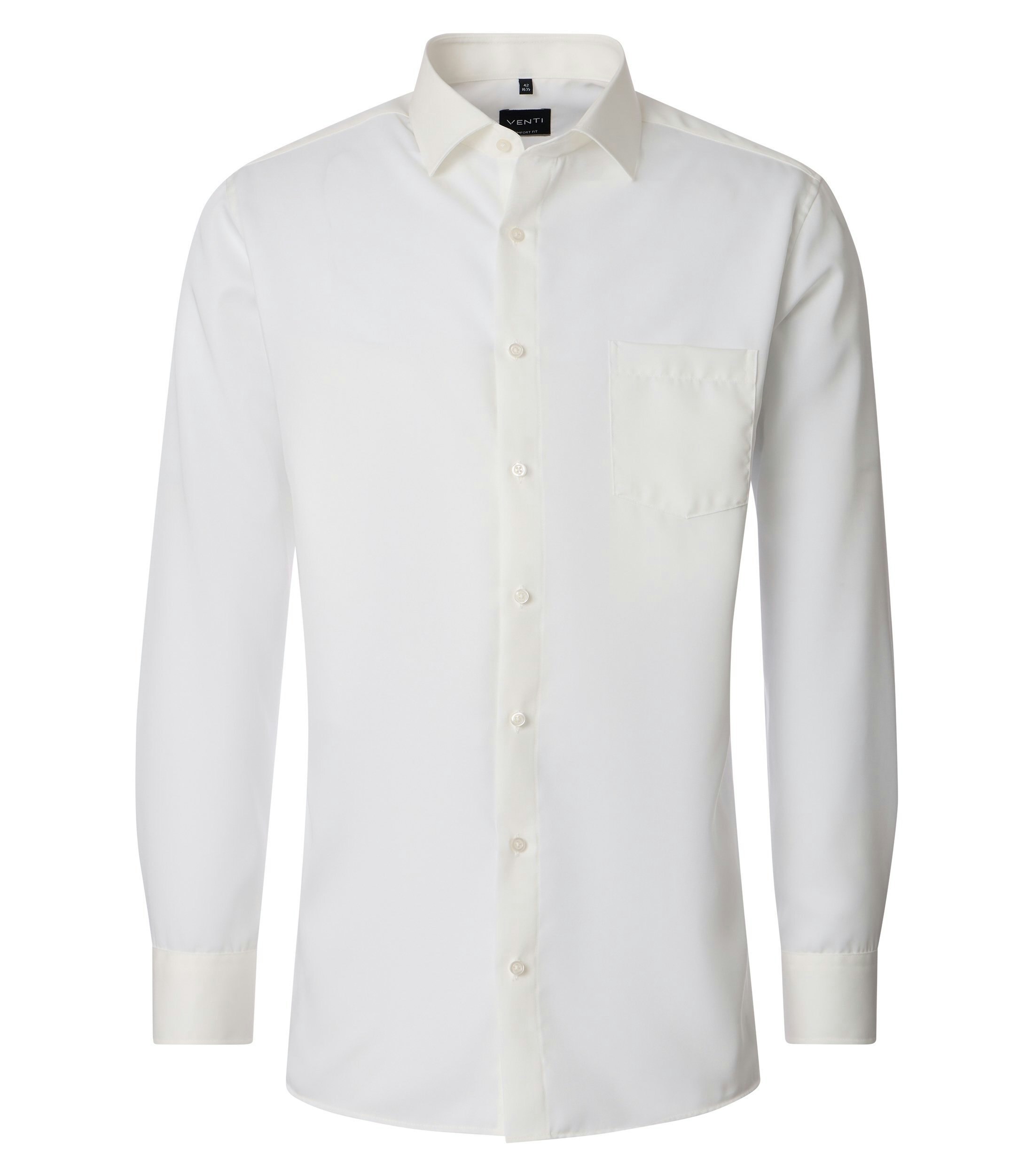 Ein Businesshemd im uni Muster in der Farbe Weißbeige