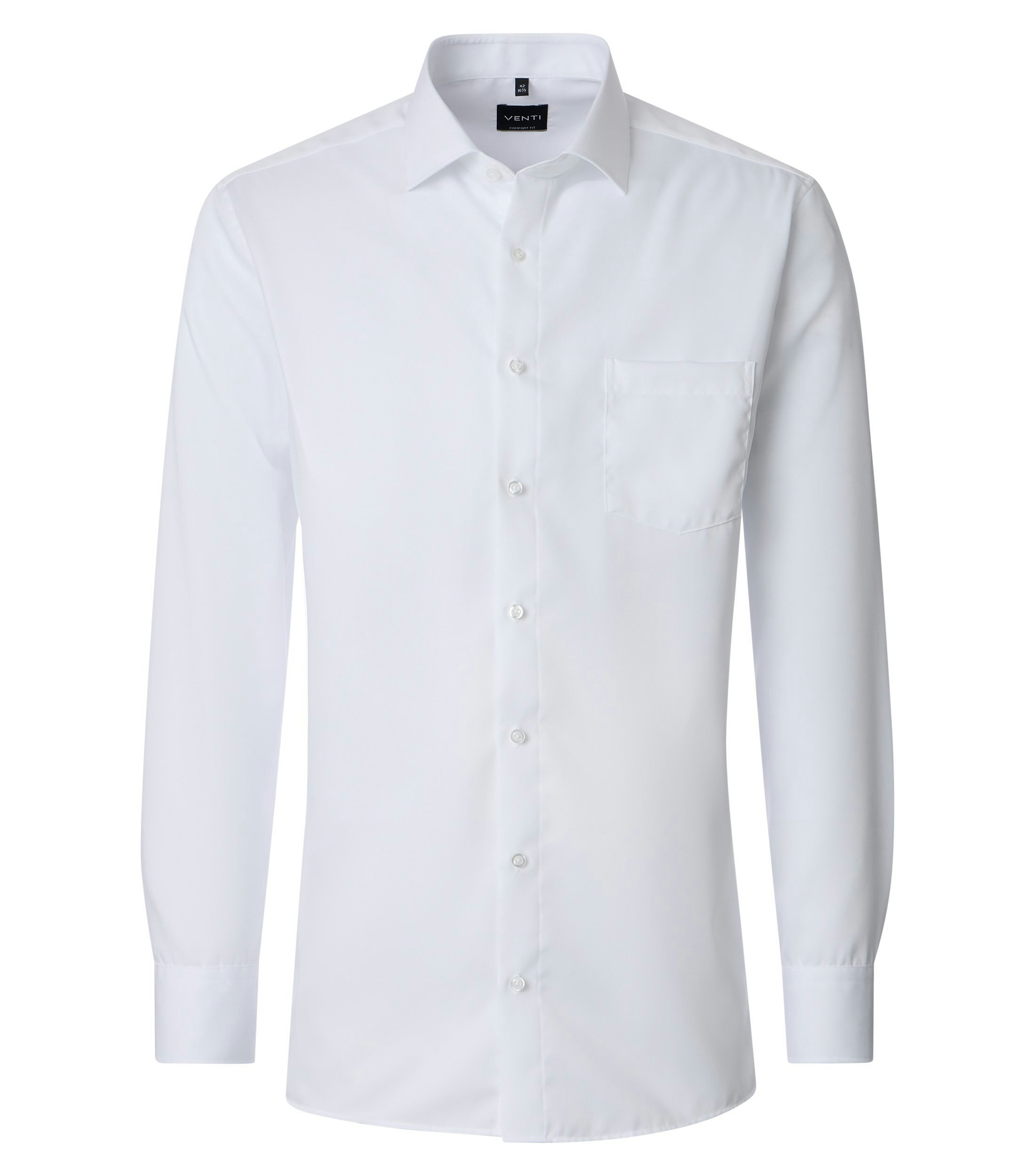 Ein Businesshemd im uni Muster in der Farbe Weiß