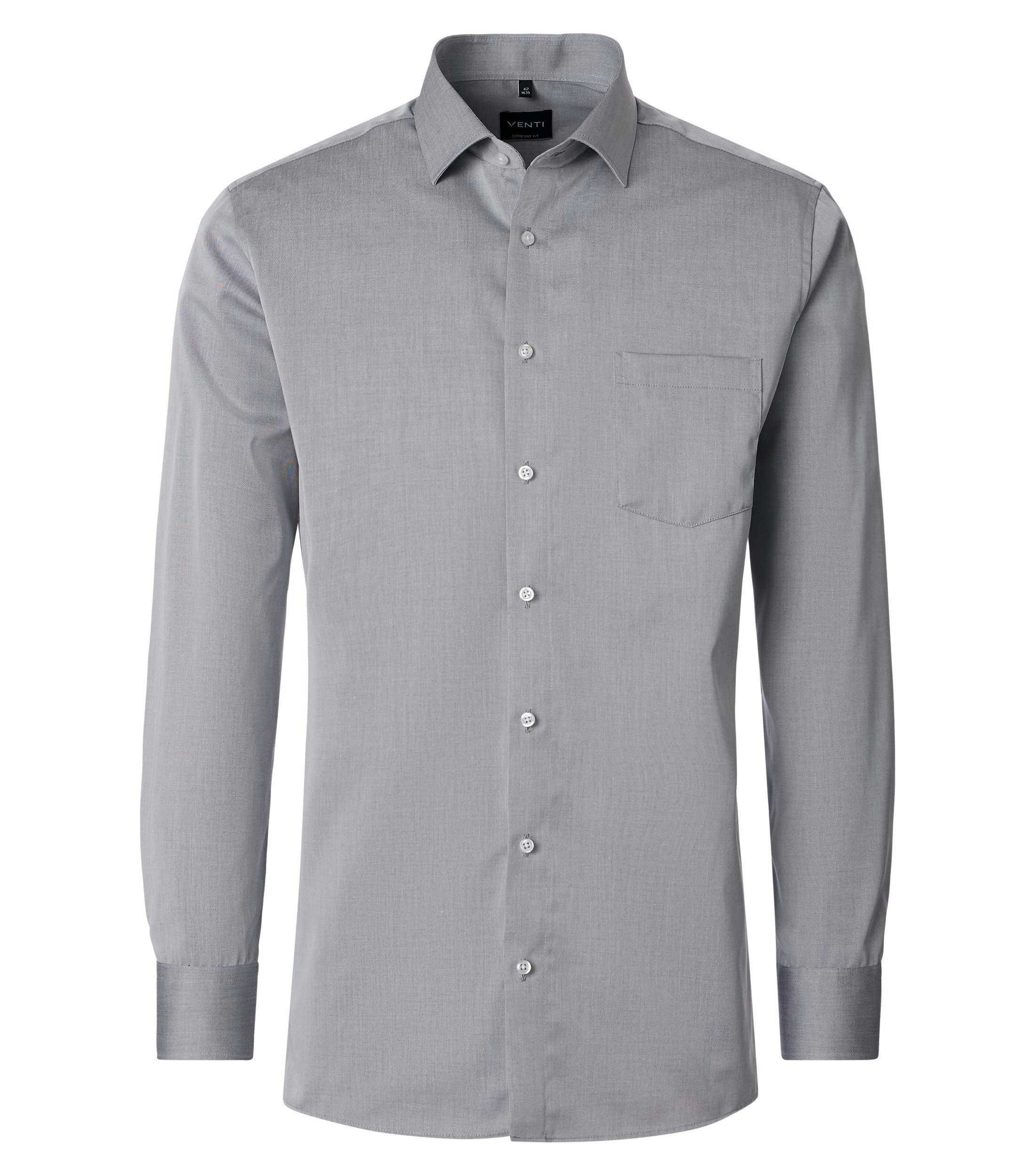 Ein Businesshemd im uni Muster in der Farbe Grau