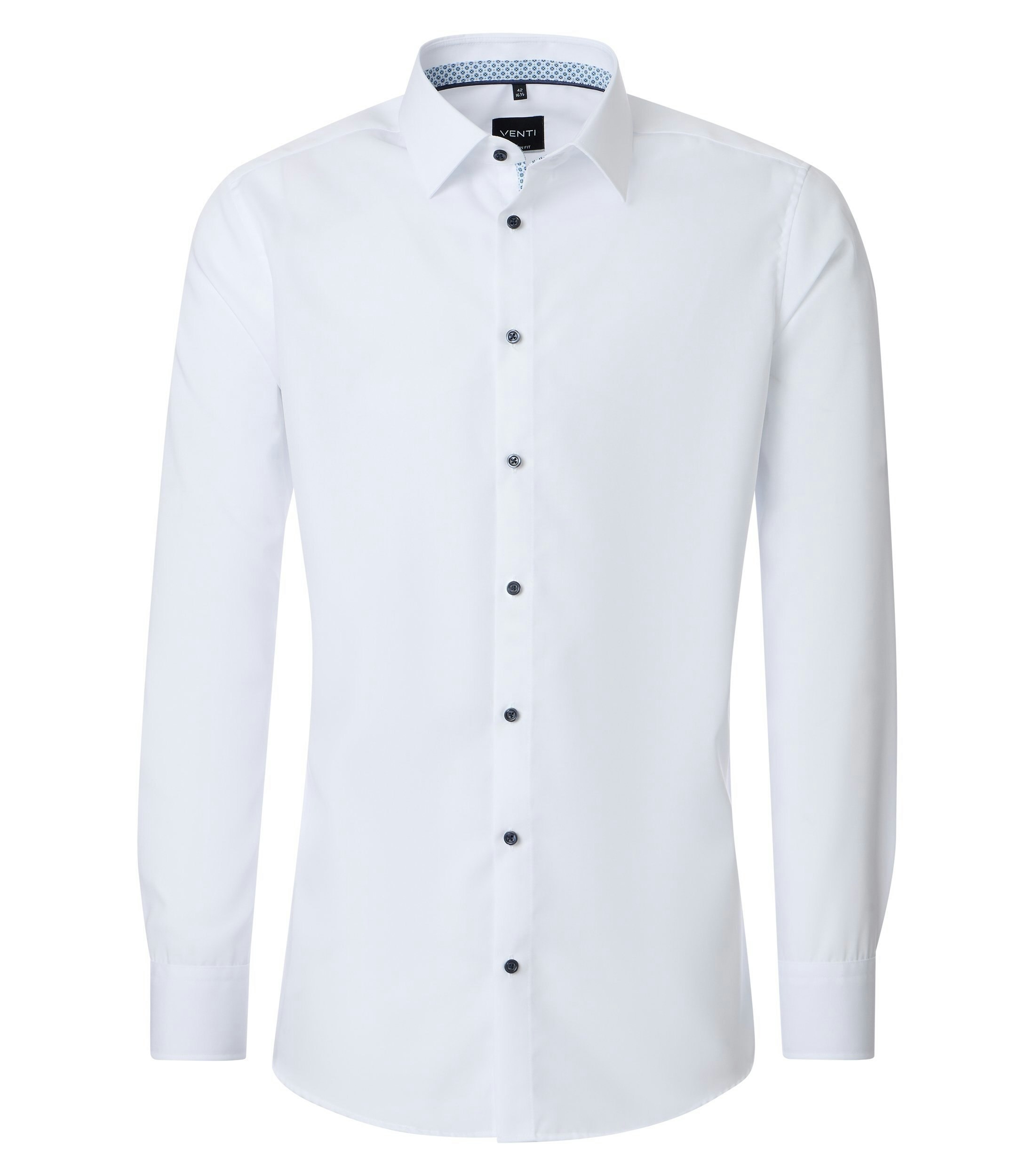 Ein Businesshemd im uni Muster in der Farbe Weiß