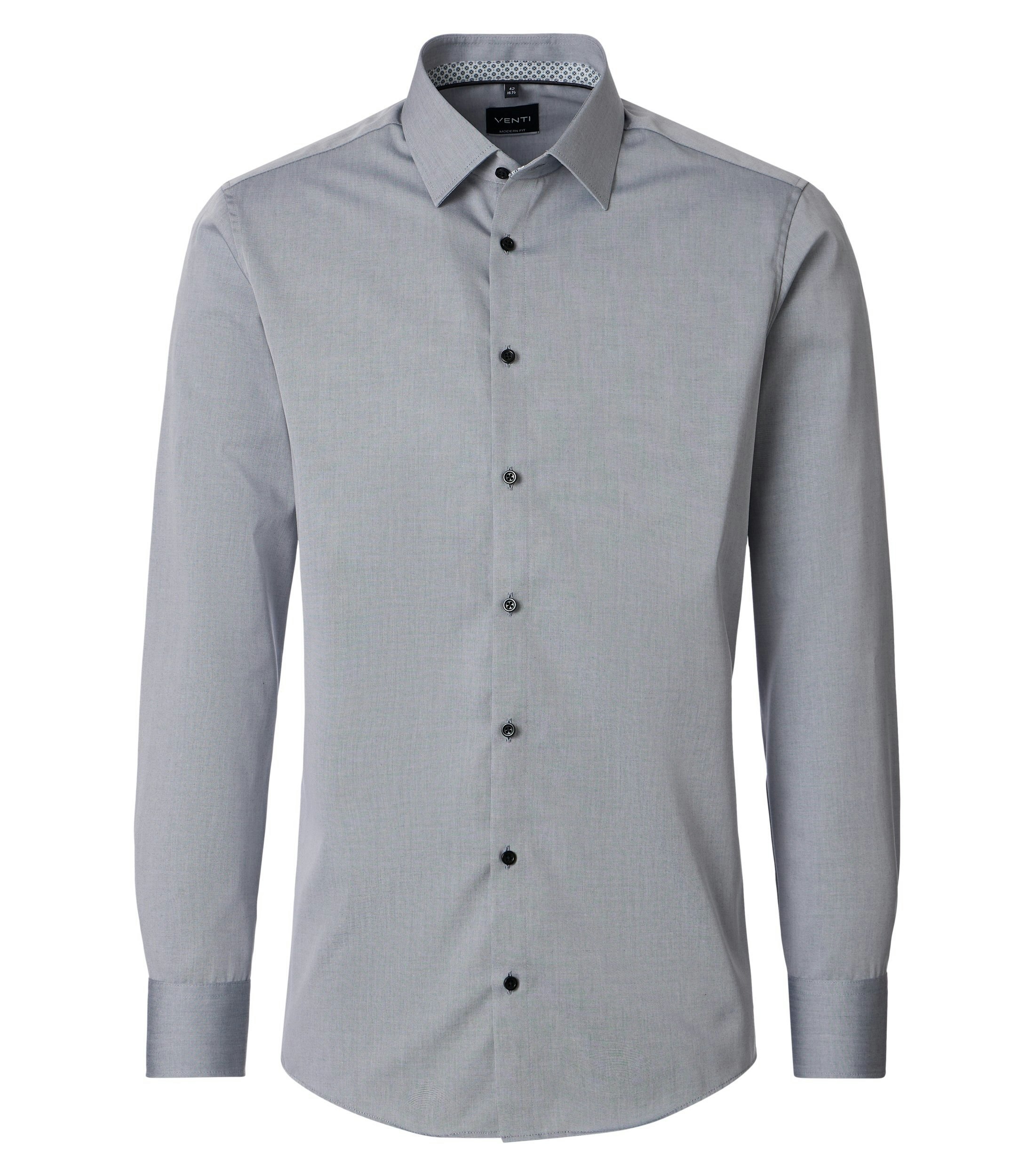 Ein Businesshemd im uni Muster in der Farbe Grau