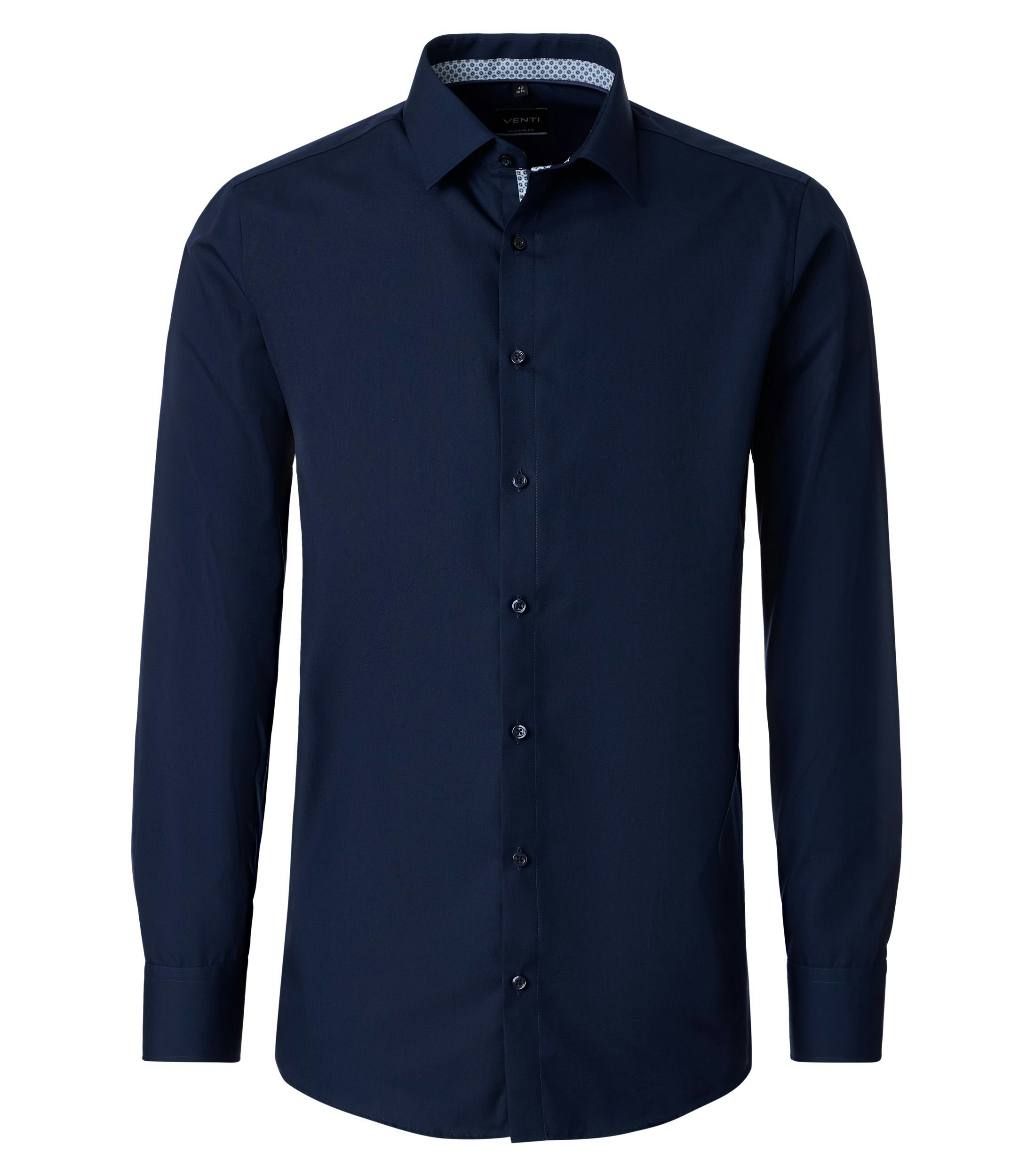 Ein Businesshemd im uni Muster in der Farbe Blau