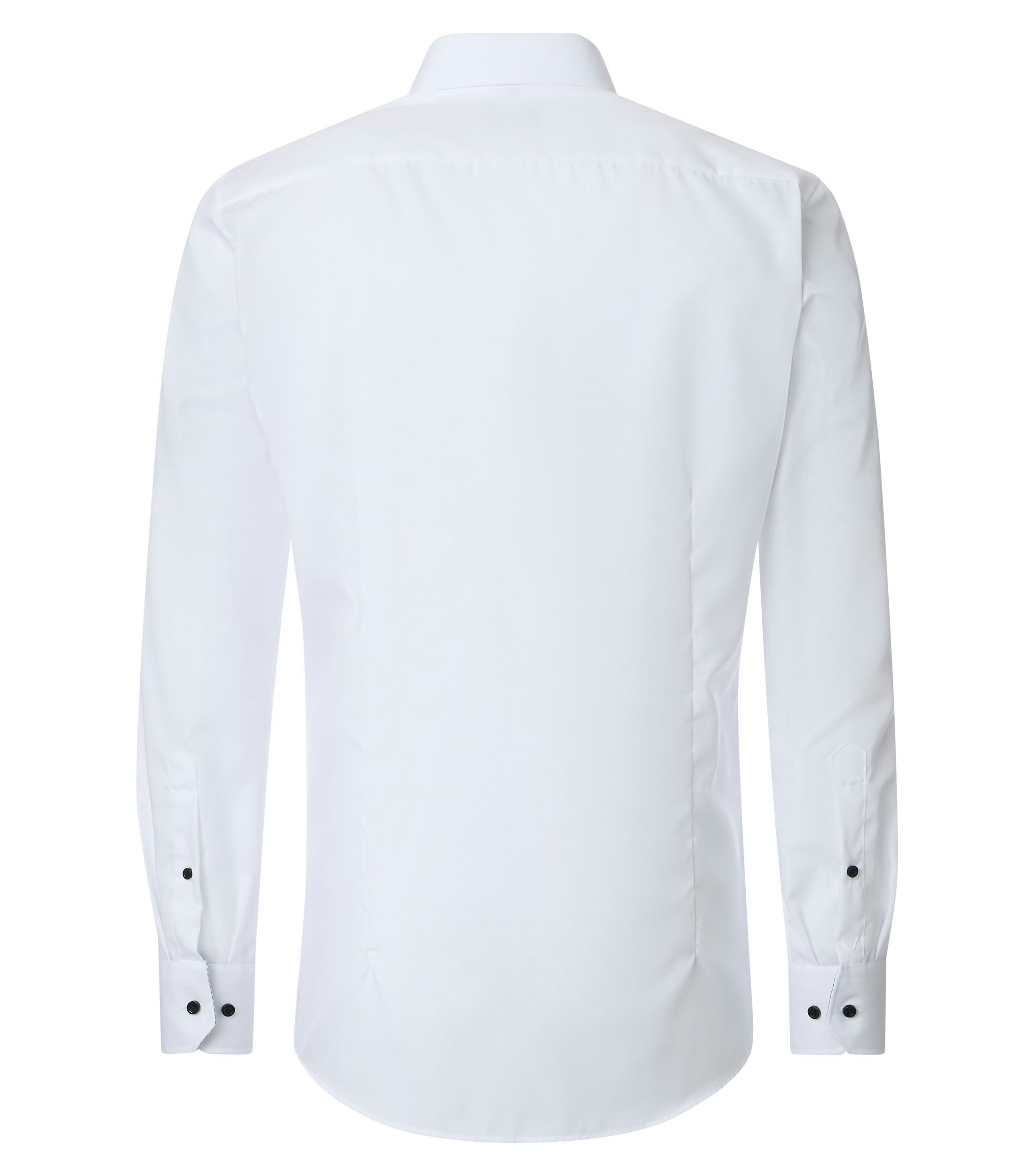 Ein Businesshemd im uni Muster in der Farbe Schneeweiß