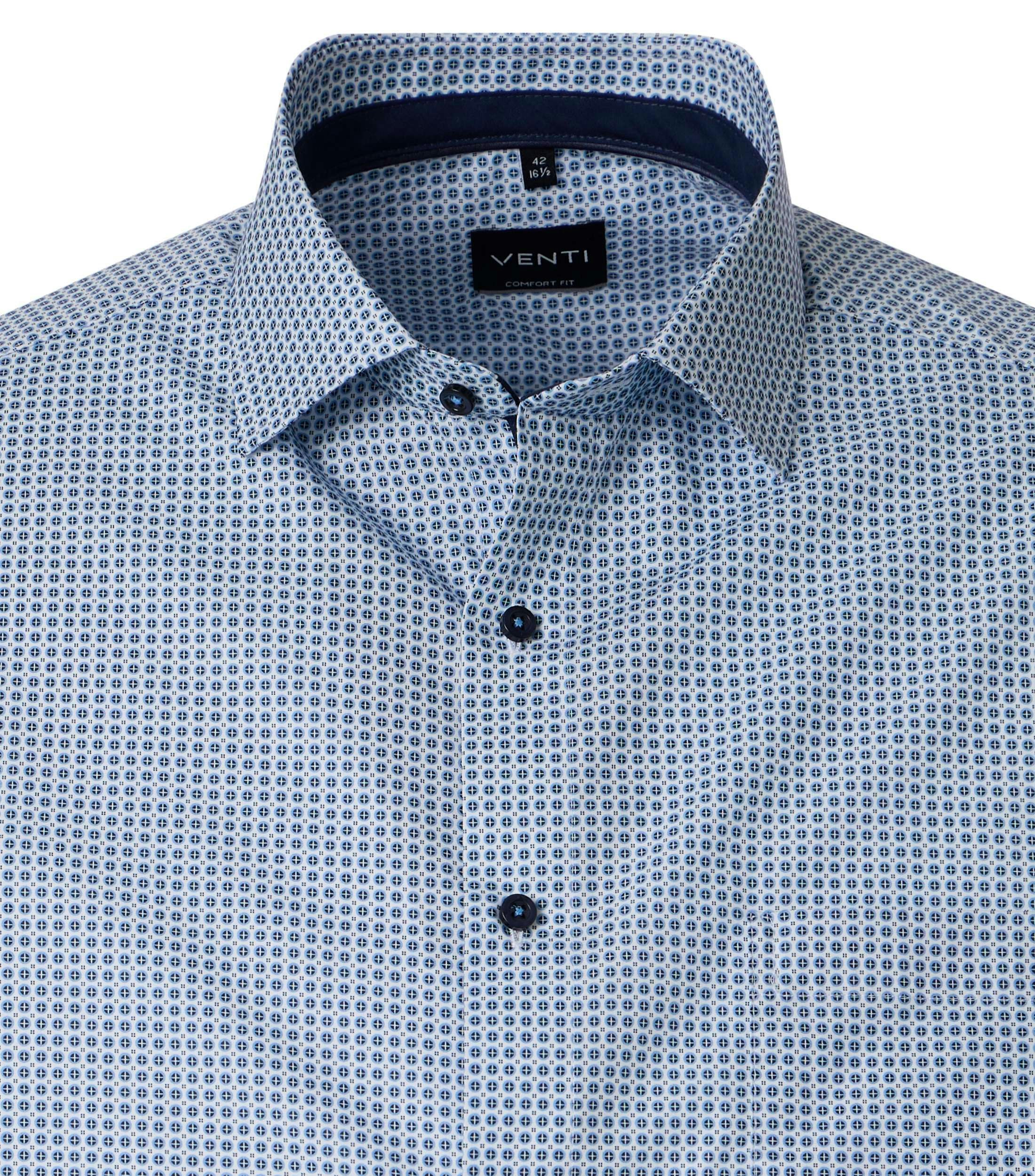 Ein Businesshemd im uni Muster in der Farbe Blau