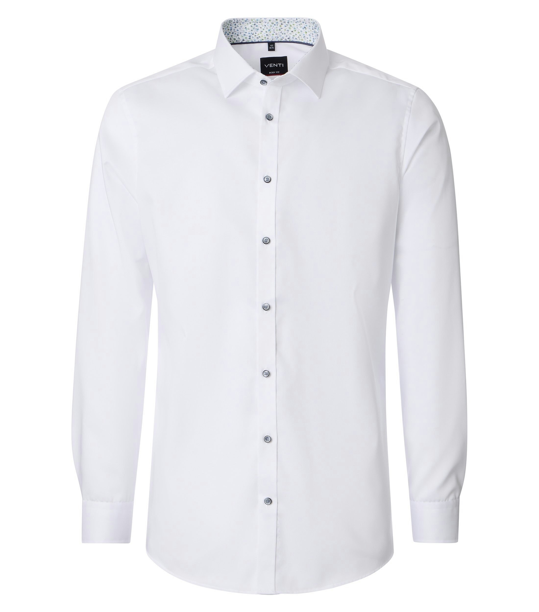 Ein Businesshemd im uni Muster in der Farbe Weiß