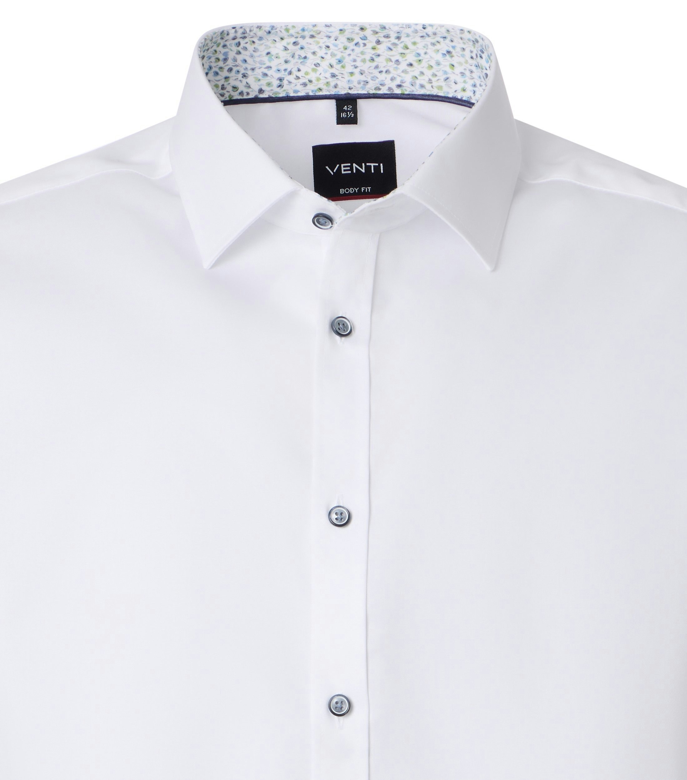 Ein Businesshemd im uni Muster in der Farbe Weiß