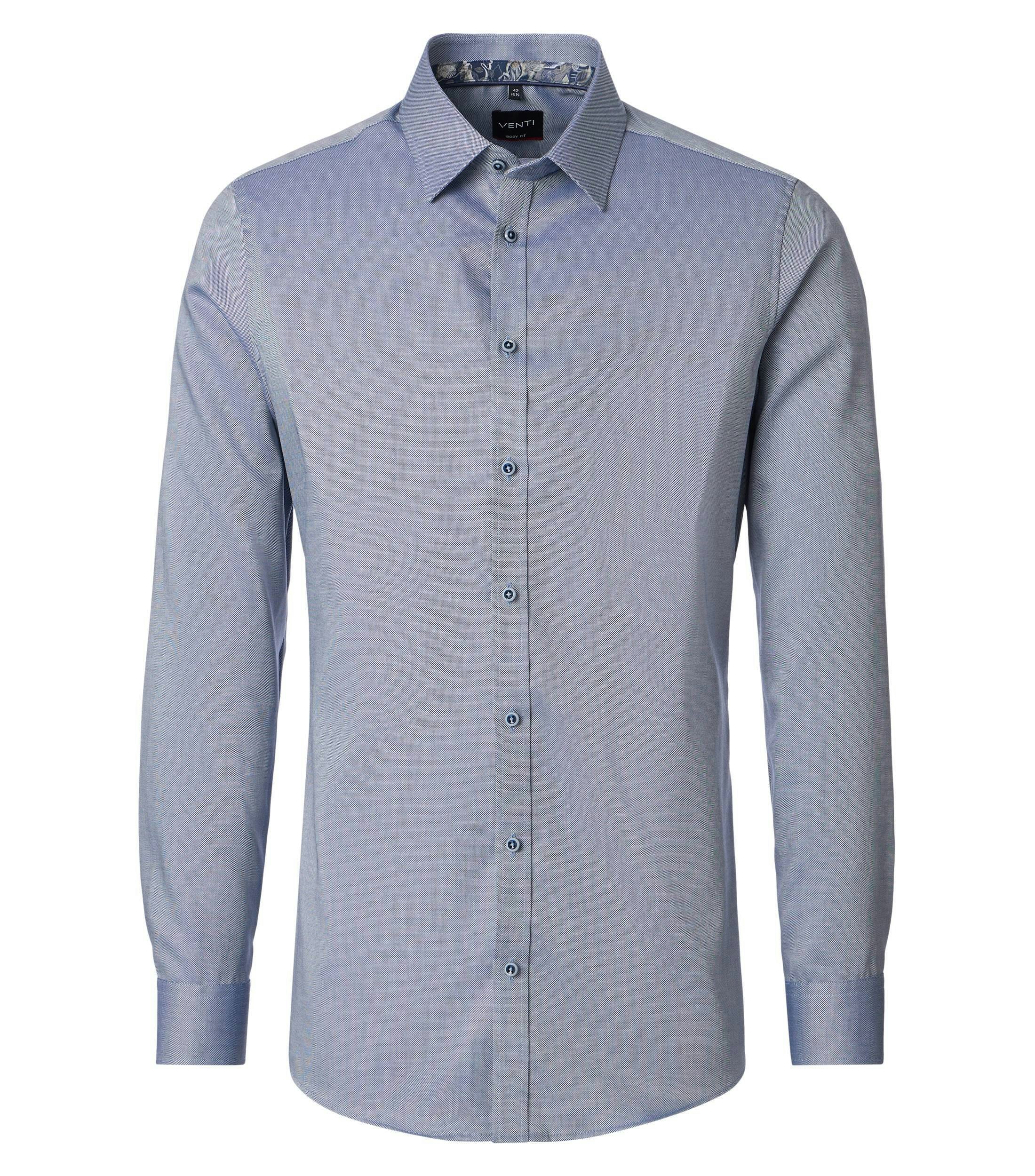 Ein Businesshemd im uni Muster in der Farbe Blau