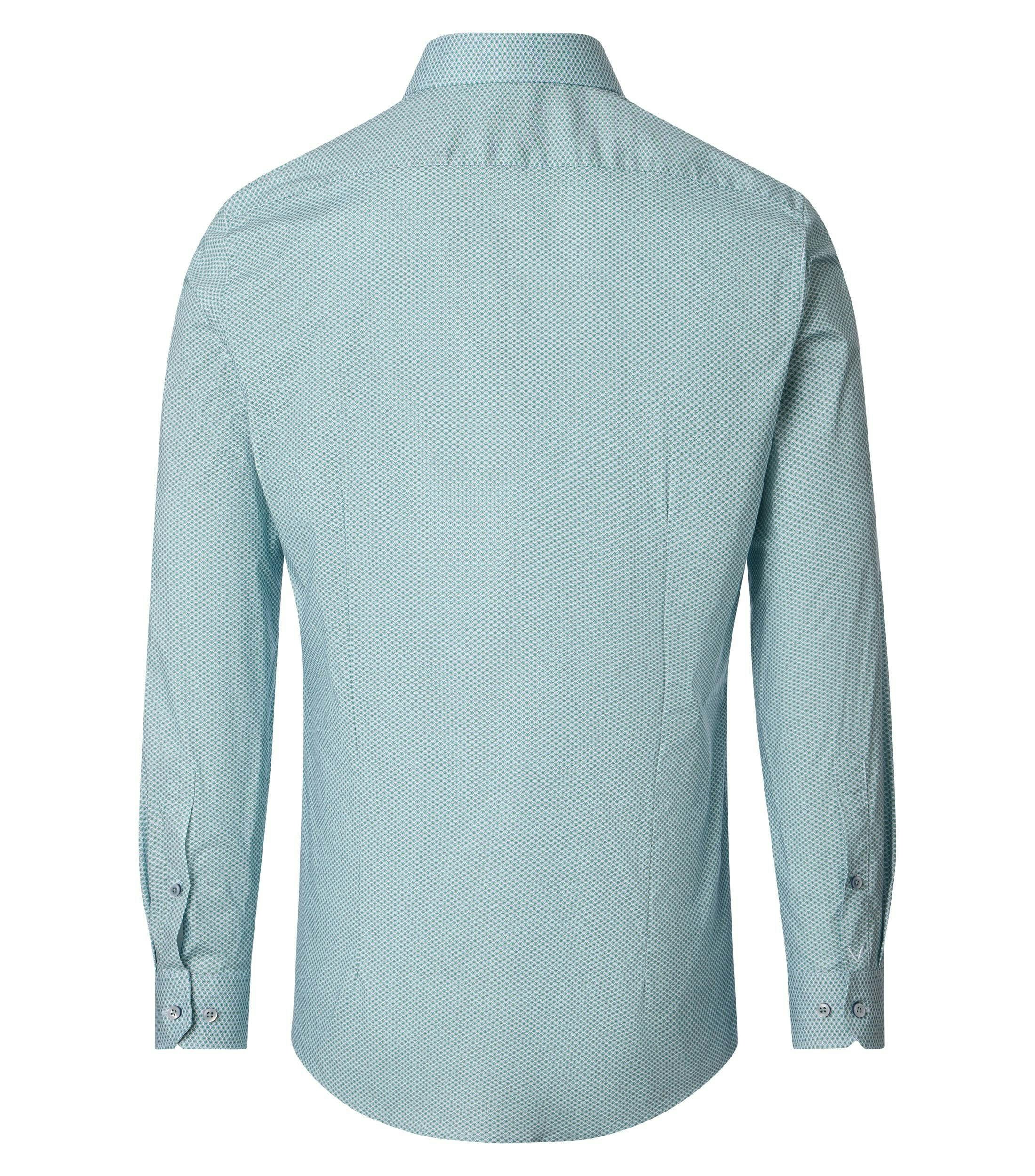 Ein Businesshemd im Print Muster in der Farbe Grün