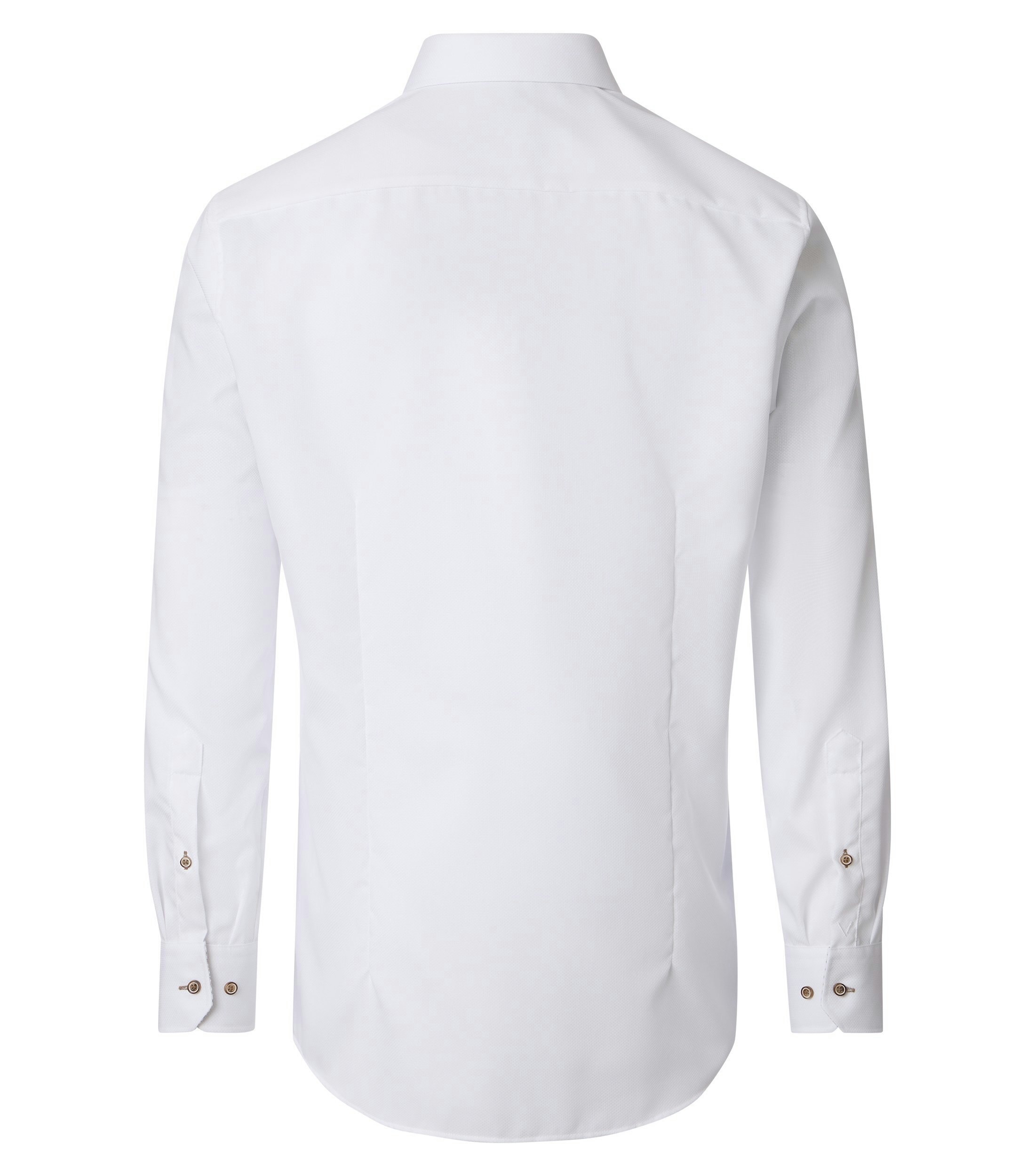 Ein Businesshemd im uni Muster in der Farbe Weiß