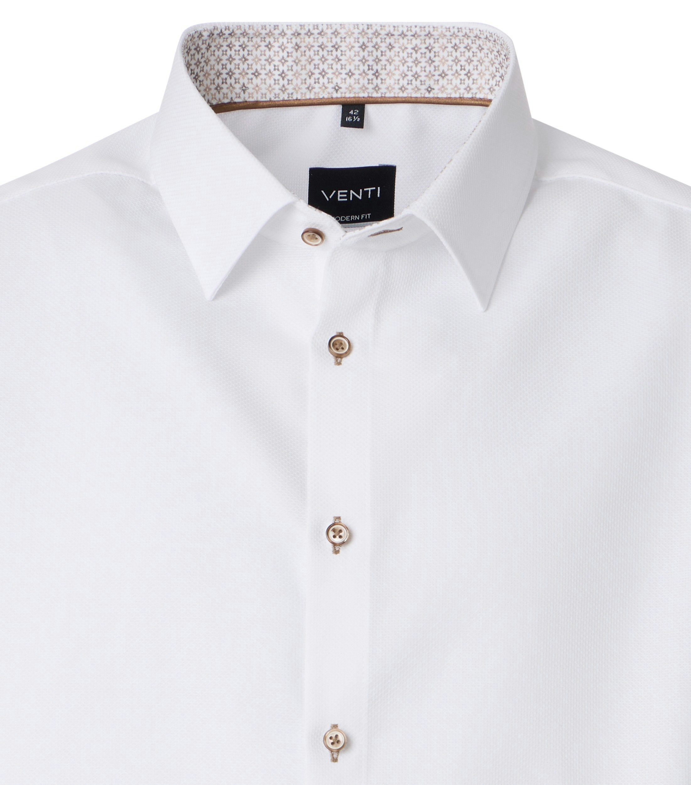 Ein Businesshemd im uni Muster in der Farbe Weiß