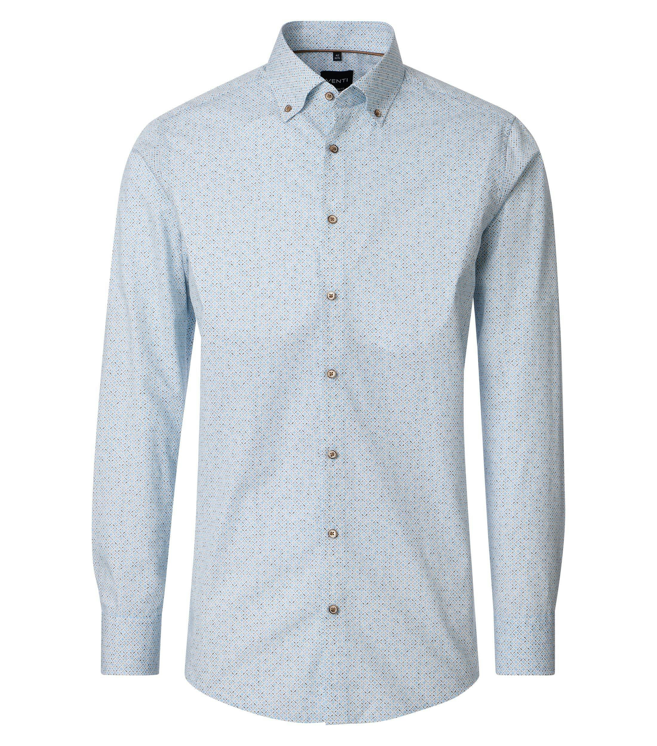 Ein Businesshemd im Print Muster in der Farbe Hellblau
