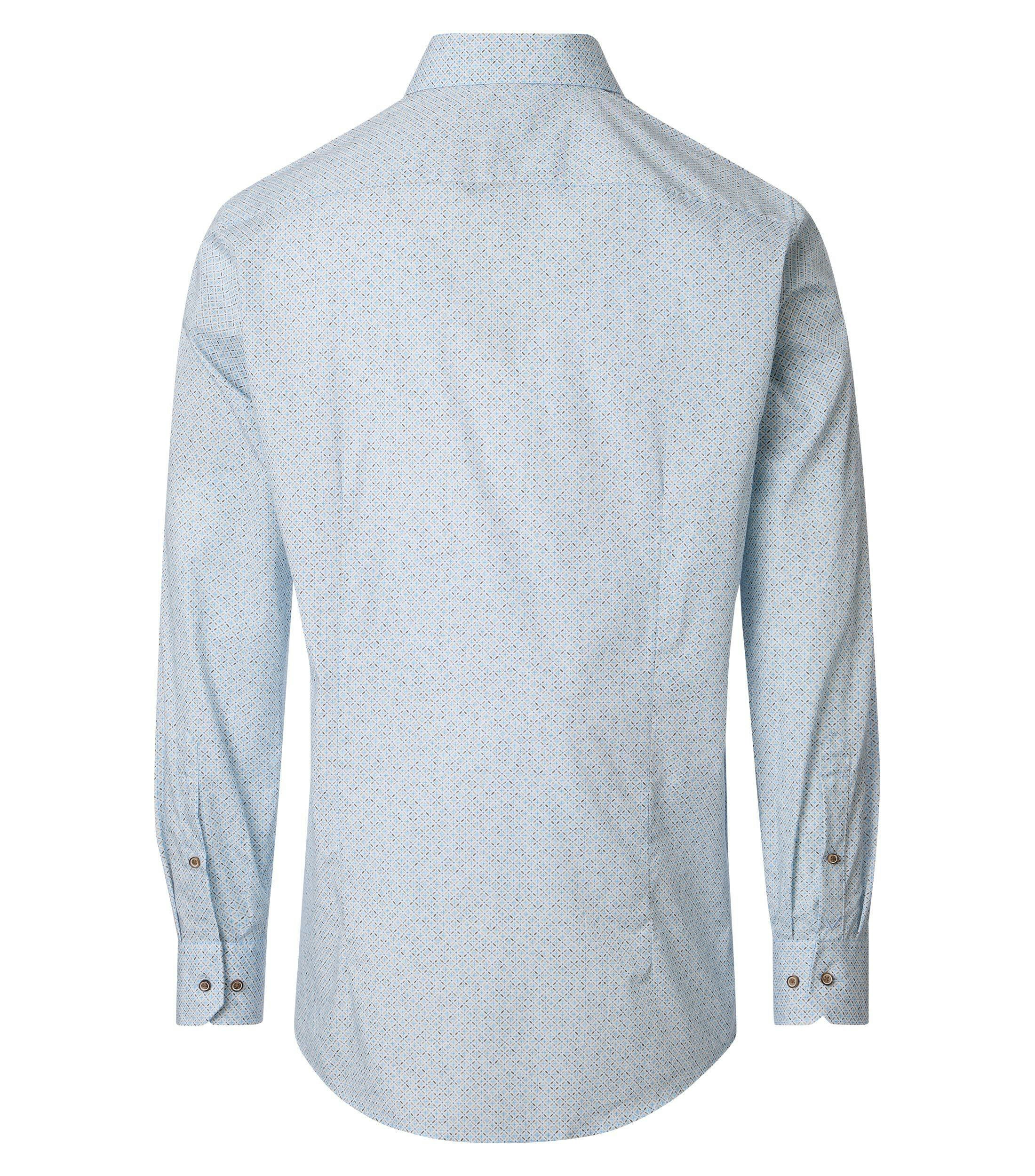 Ein Businesshemd im Print Muster in der Farbe Hellblau