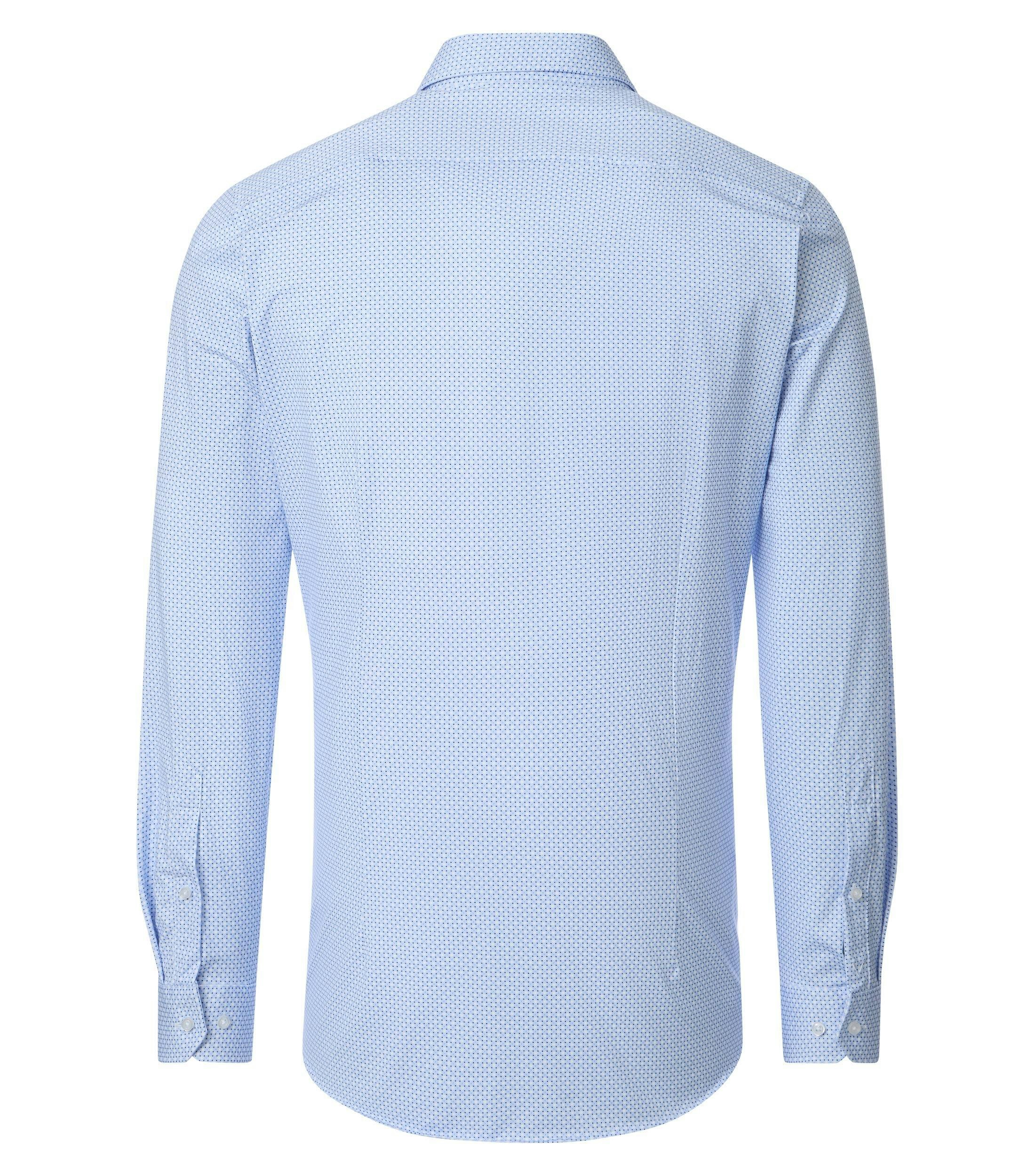 Ein Businesshemd im Print Muster in der Farbe Blau