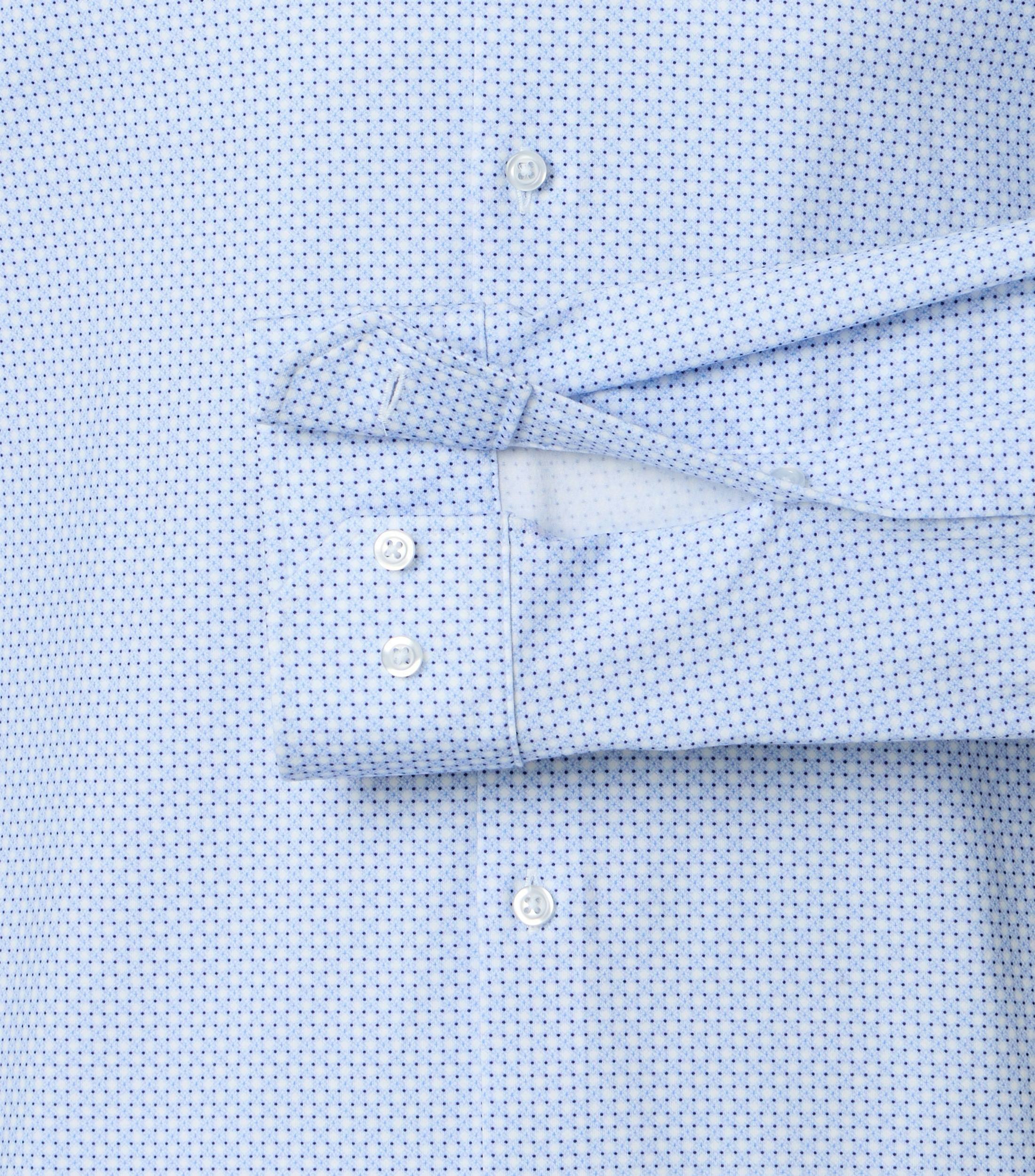 Ein Businesshemd im Print Muster in der Farbe Blau