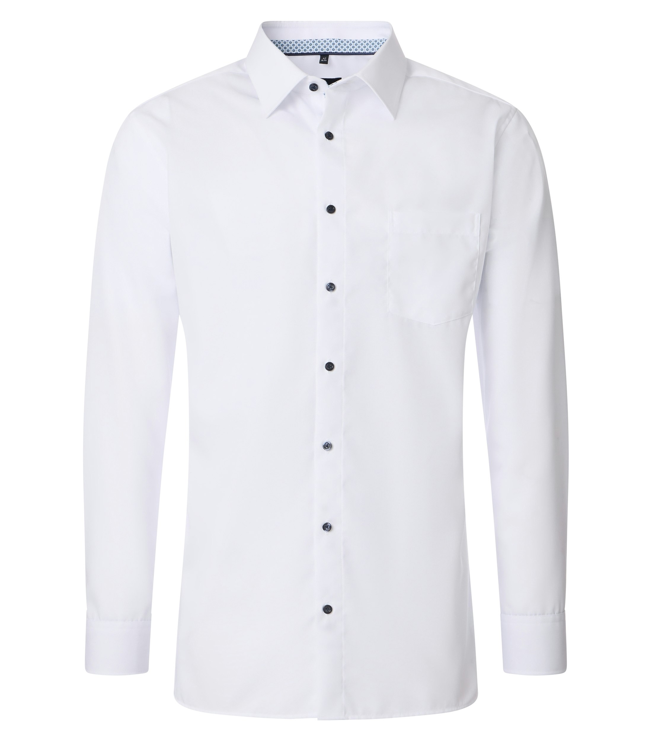 Ein Businesshemd im uni Muster in der Farbe Weiß