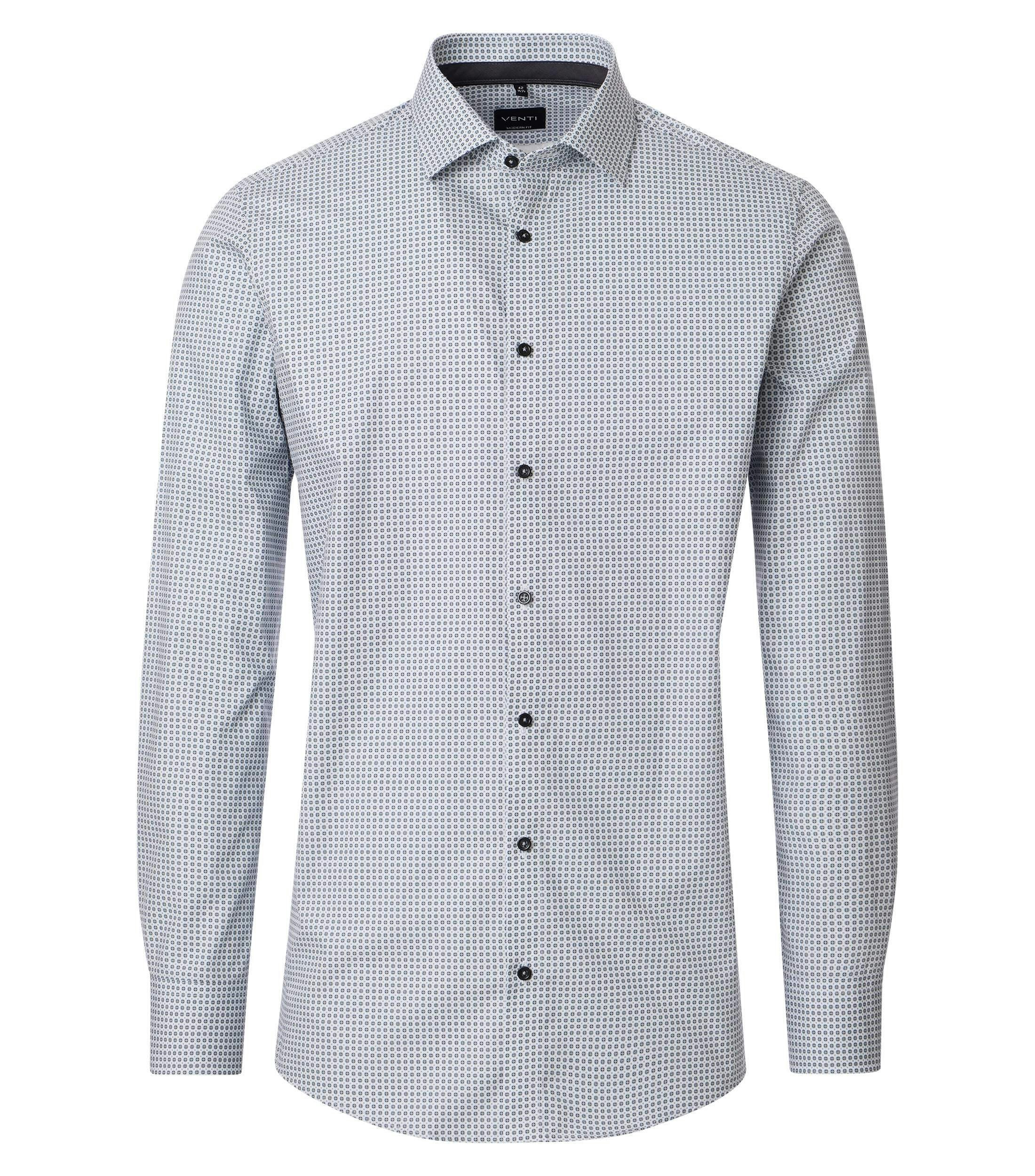 Ein Businesshemd im uni Muster in der Farbe Dunkelgrau