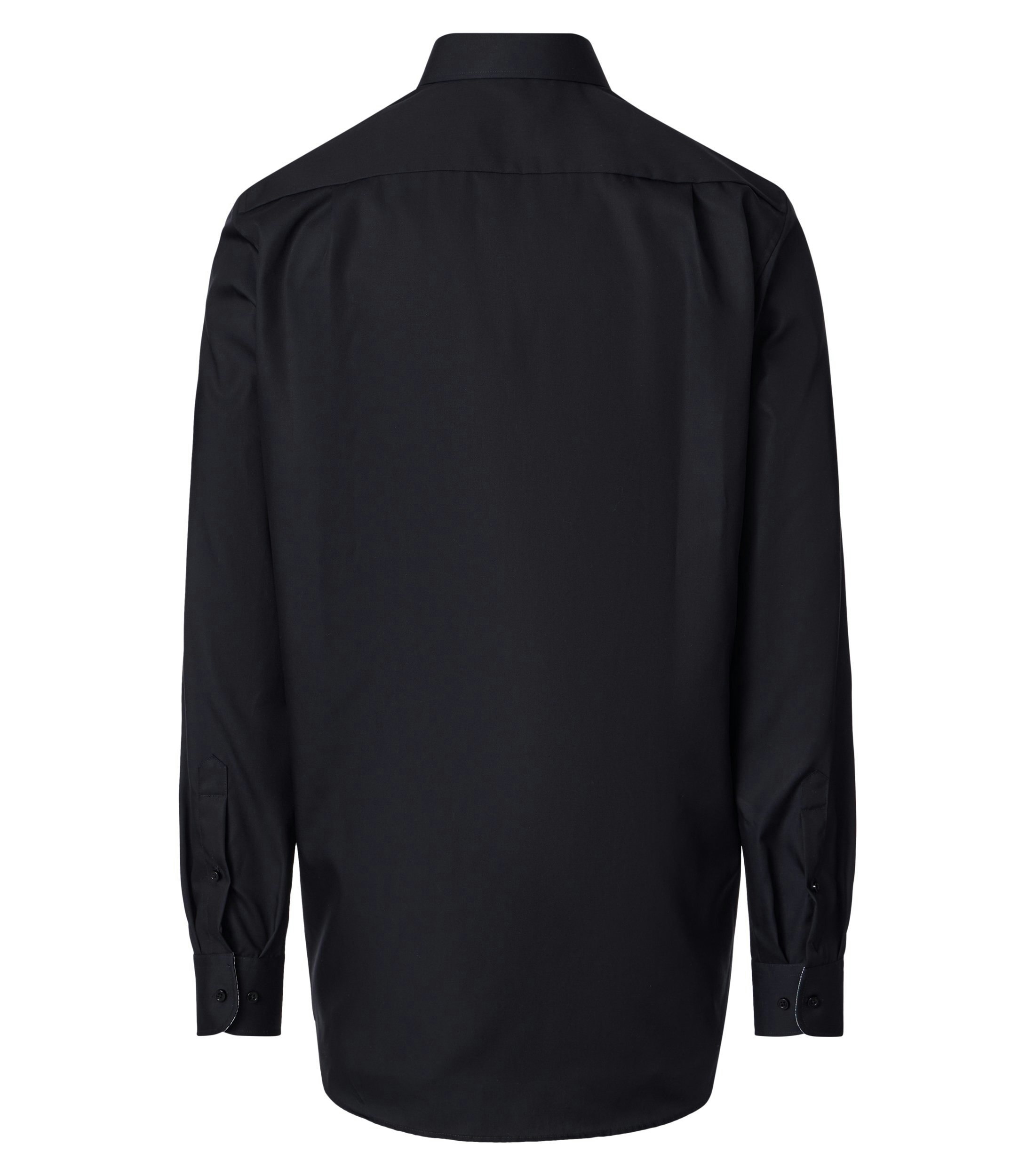 Ein Businesshemd im uni Muster in der Farbe Schwarz