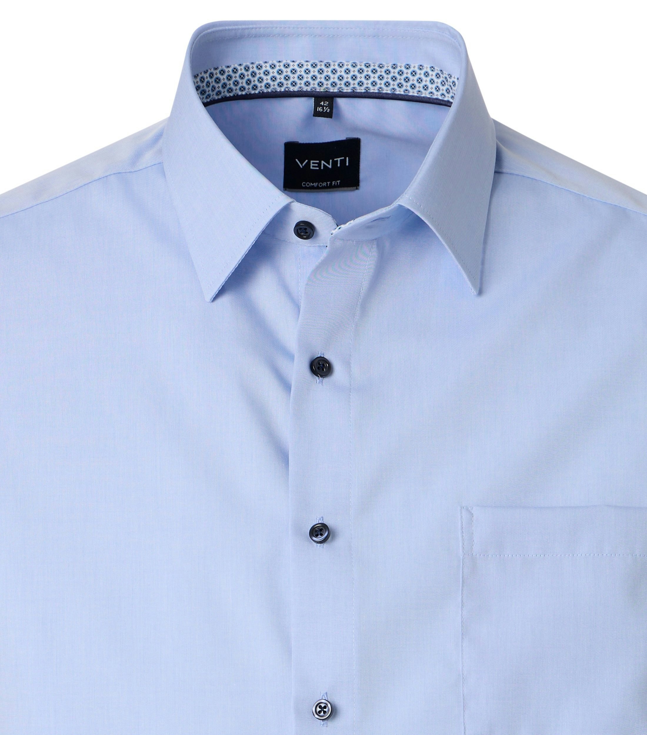 Ein Businesshemd im uni Muster in der Farbe Blau