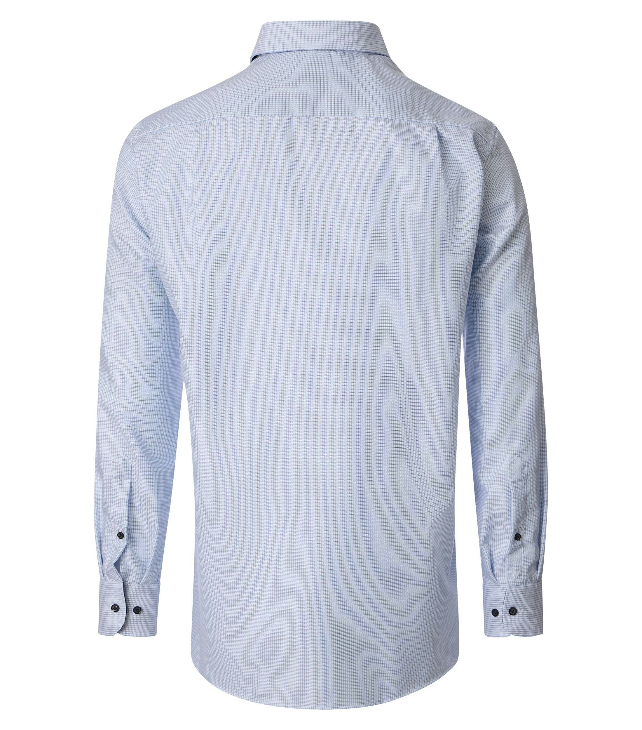 Ein Businesshemd im gestreift Muster in der Farbe Blau