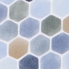 Ein Businesshemd im Print Muster in der Farbe Blau