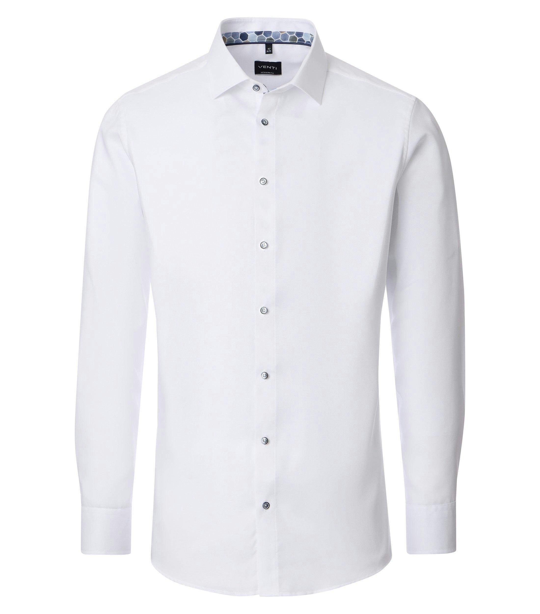 Ein Businesshemd im uni Muster in der Farbe Weiß