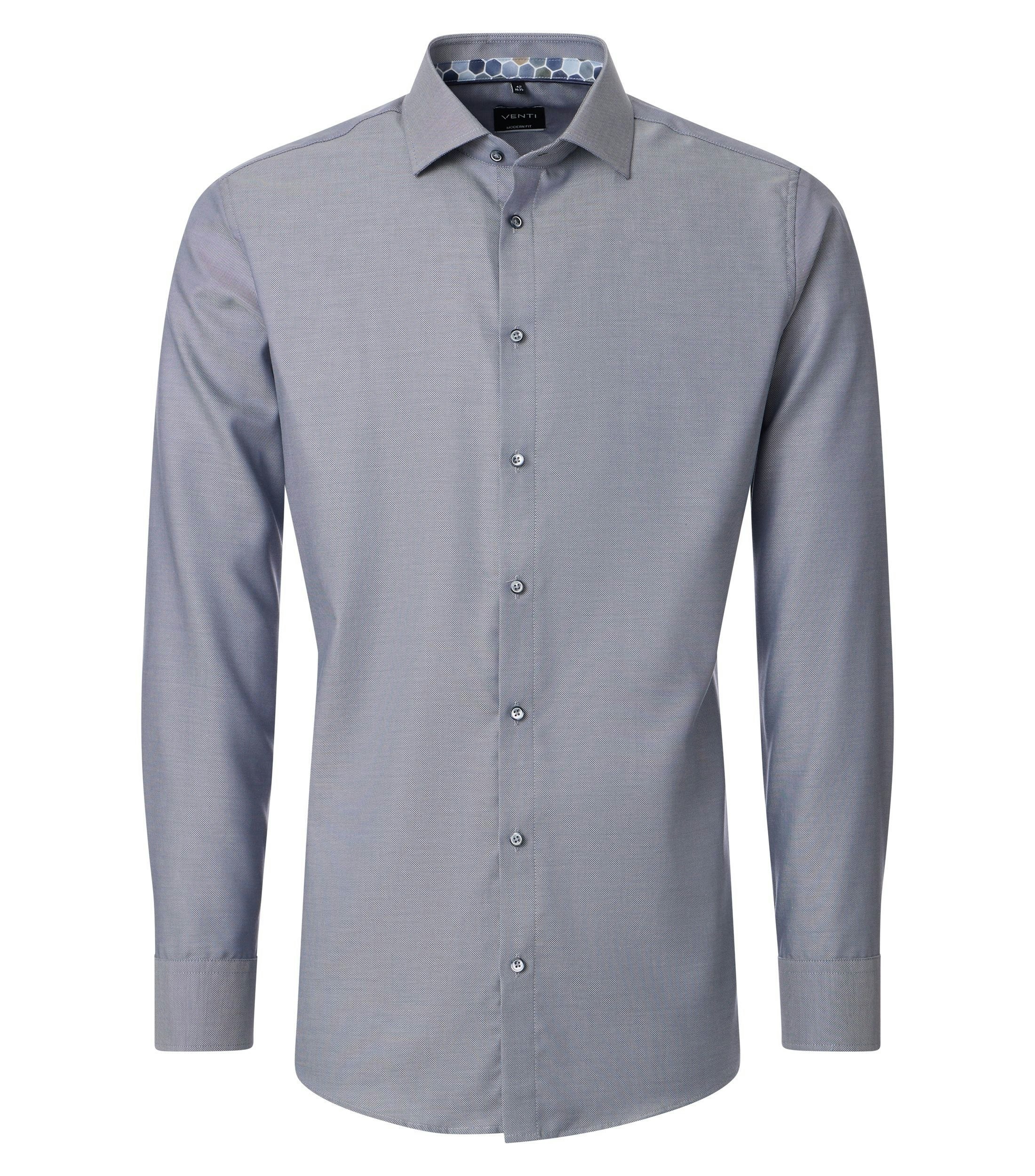 Ein Businesshemd im uni Muster in der Farbe Grau
