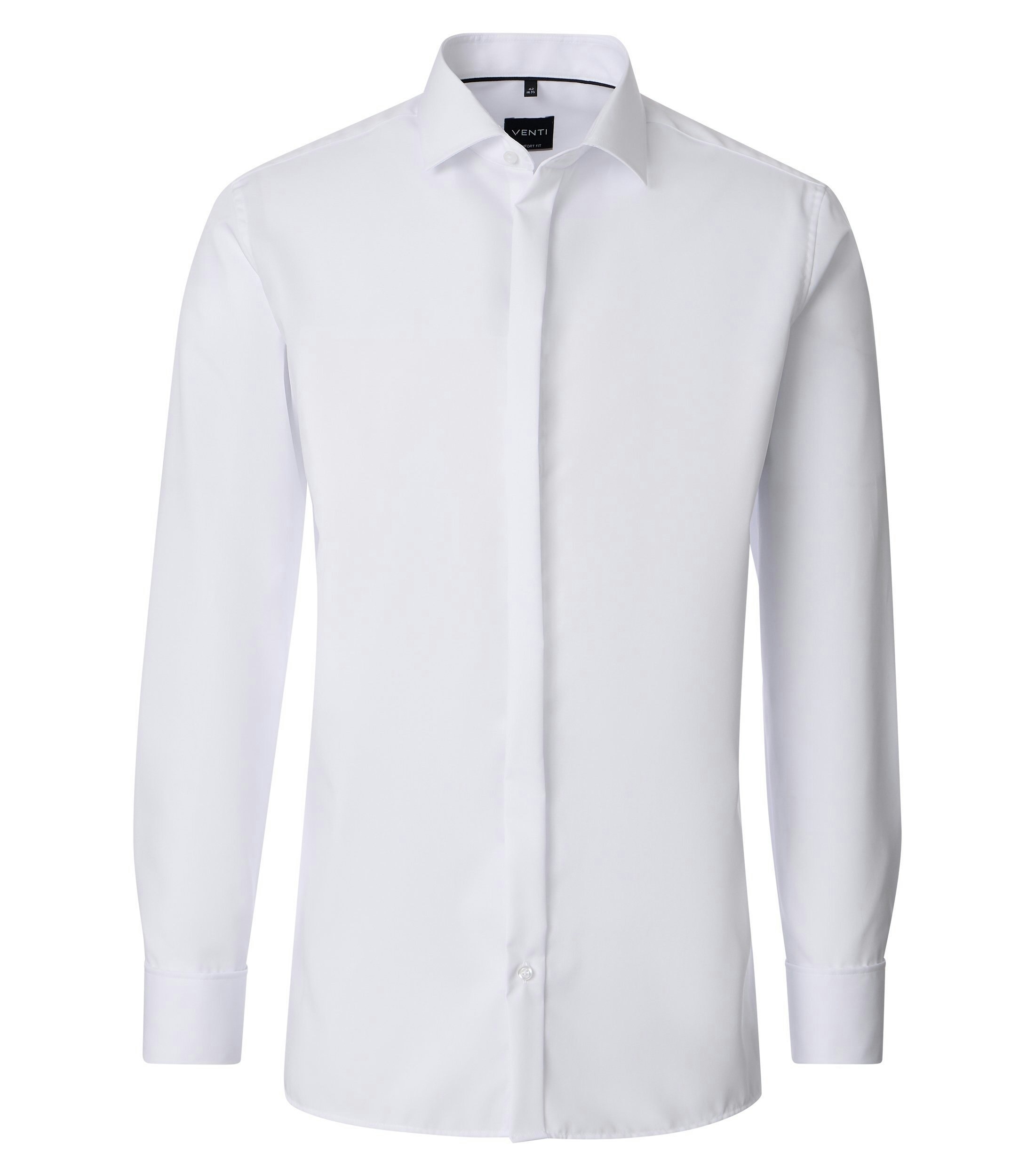 Ein Businesshemd im uni Muster in der Farbe Weiß