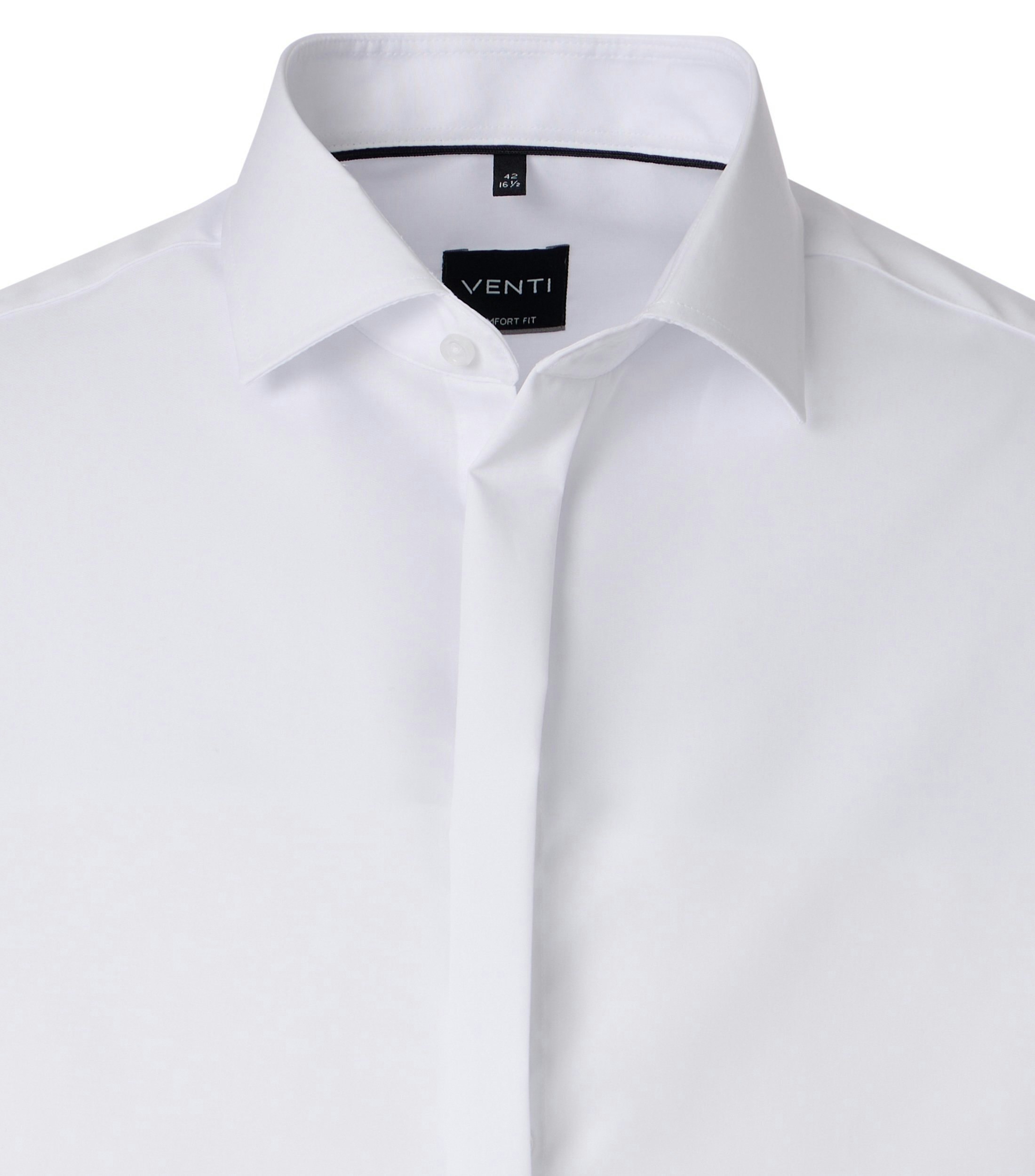 Ein Businesshemd im uni Muster in der Farbe Weiß