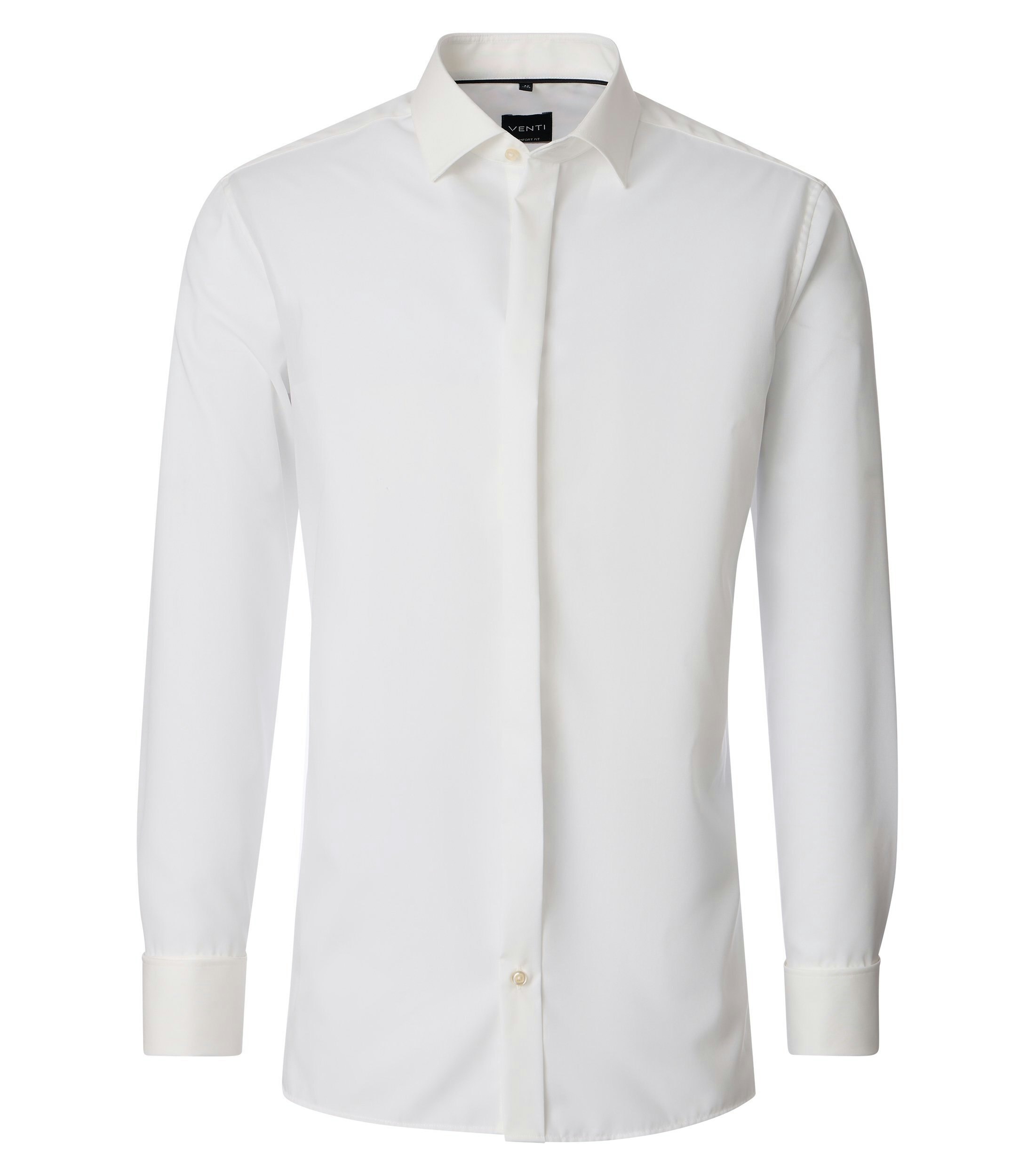 Ein Businesshemd im uni Muster in der Farbe Weißbeige