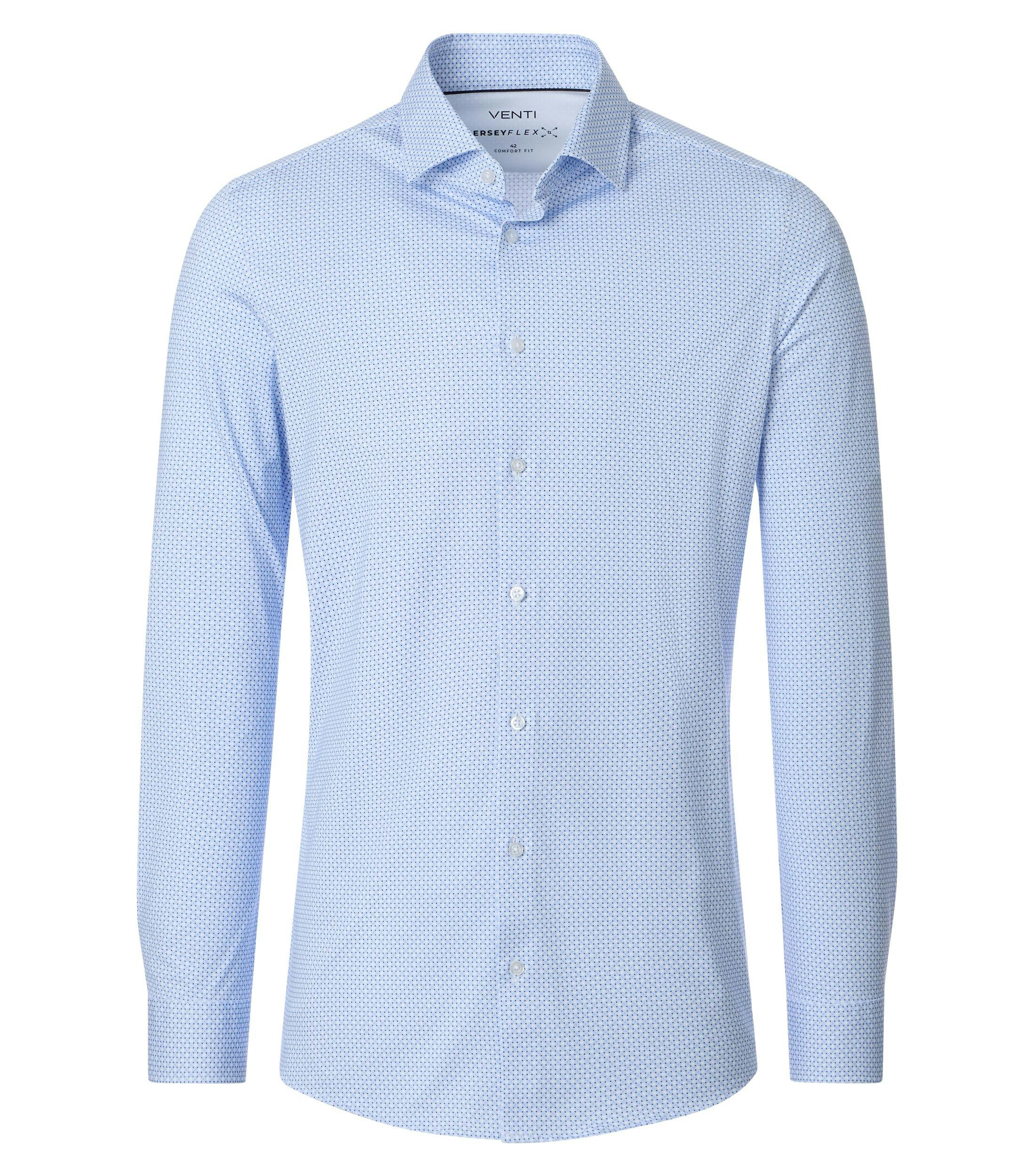 Ein Businesshemd im Print Muster in der Farbe blau