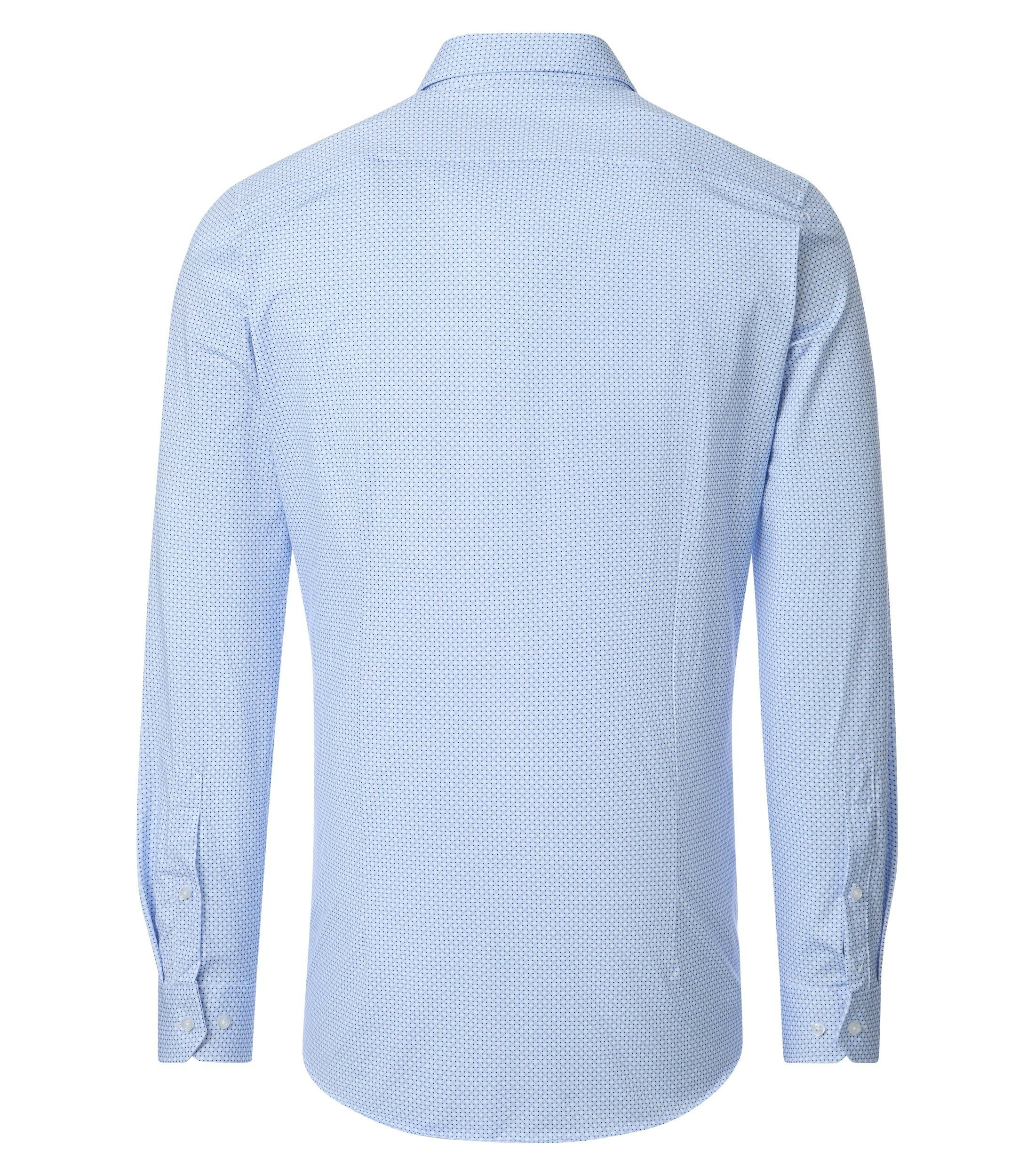 Ein Businesshemd im Print Muster in der Farbe blau