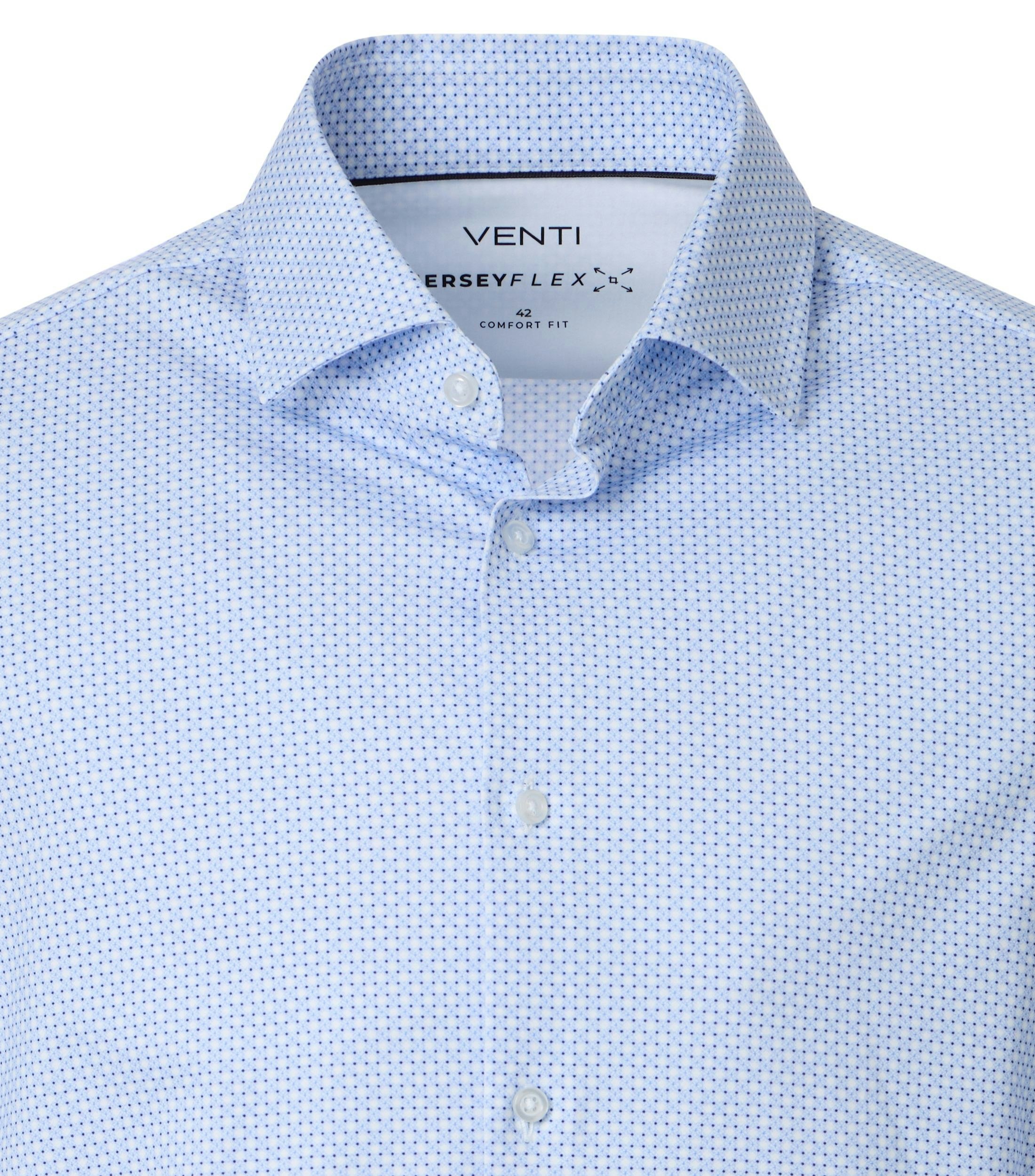 Ein Businesshemd im Print Muster in der Farbe blau