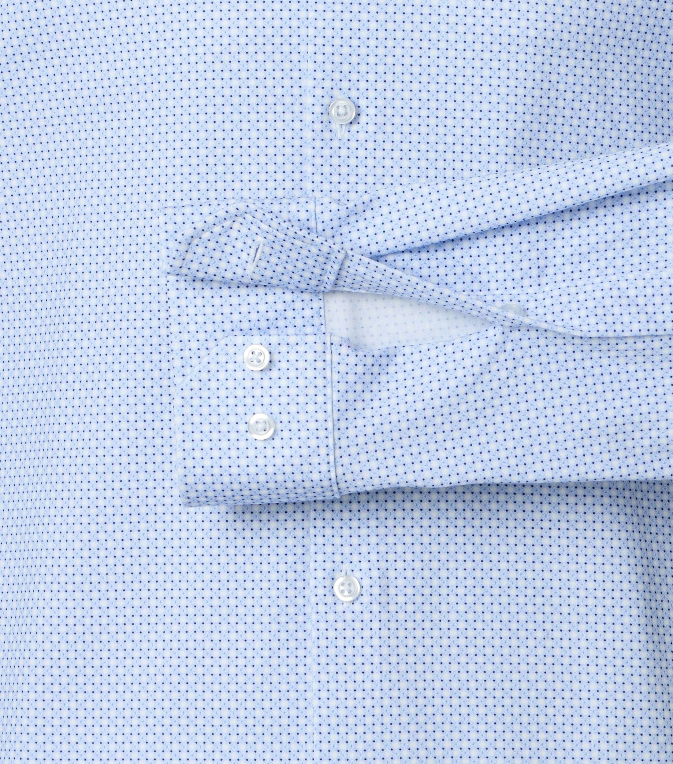 Ein Businesshemd im Print Muster in der Farbe blau