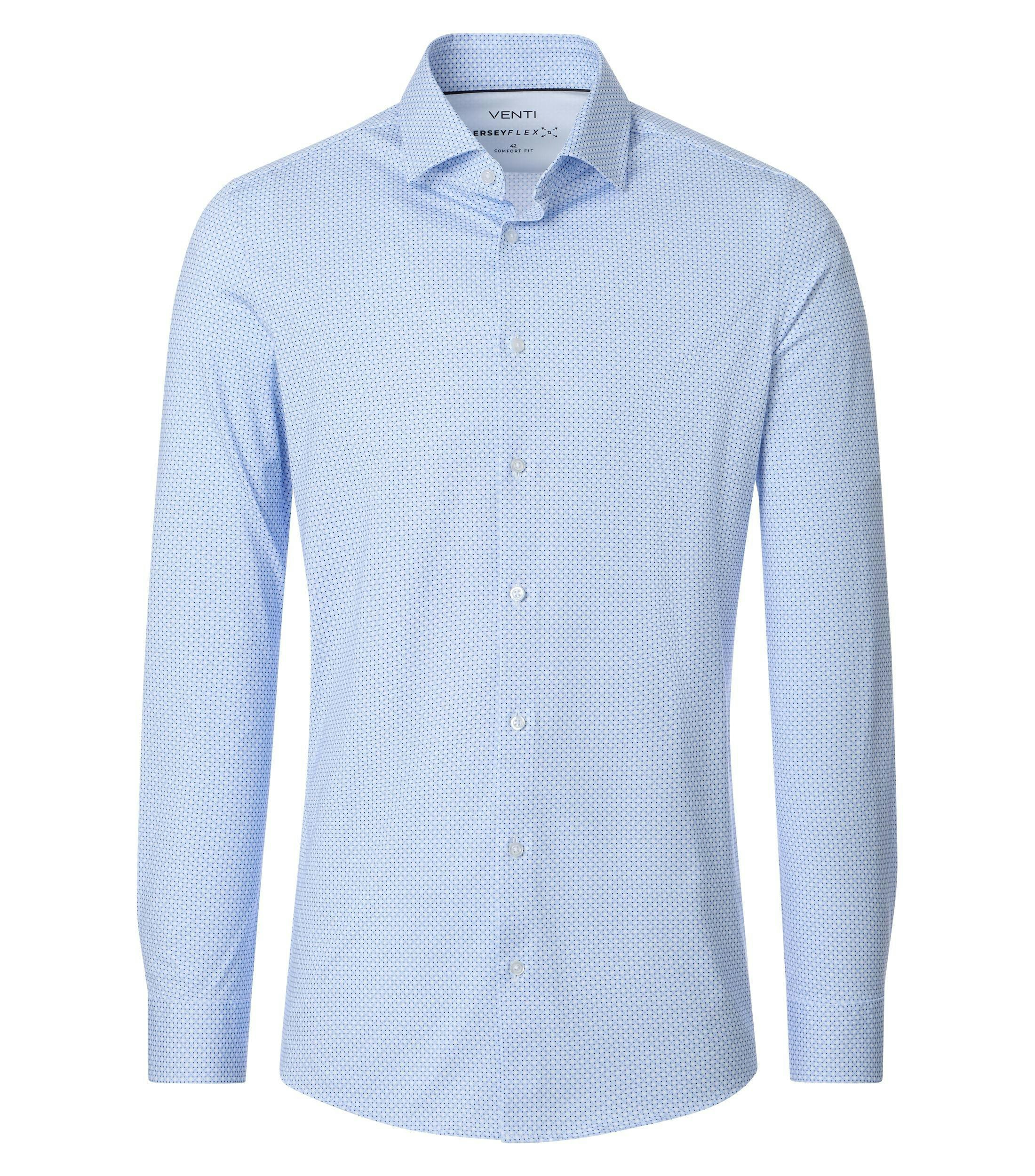 Ein Businesshemd im Print Muster in der Farbe blau
