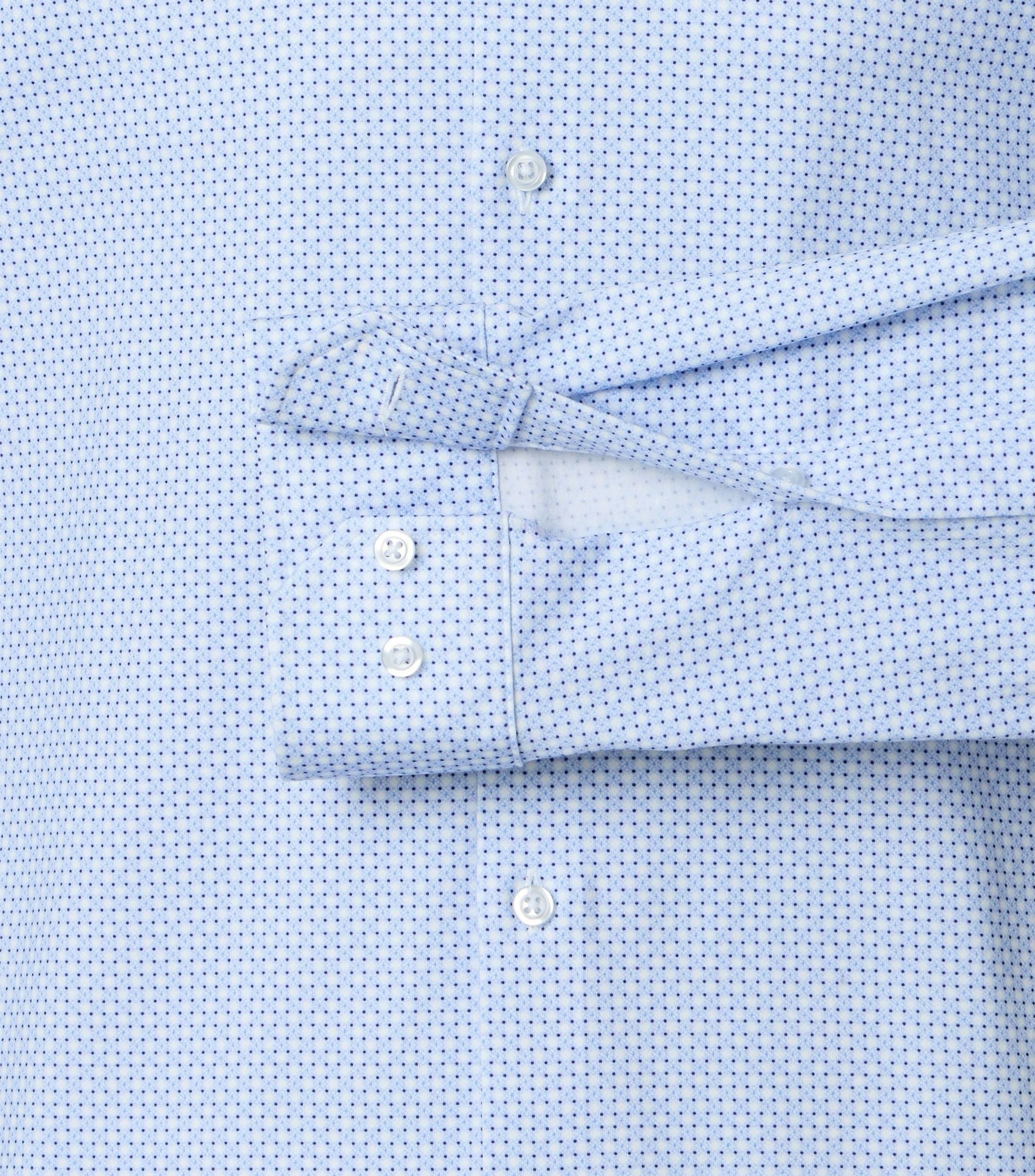 Ein Businesshemd im Print Muster in der Farbe blau