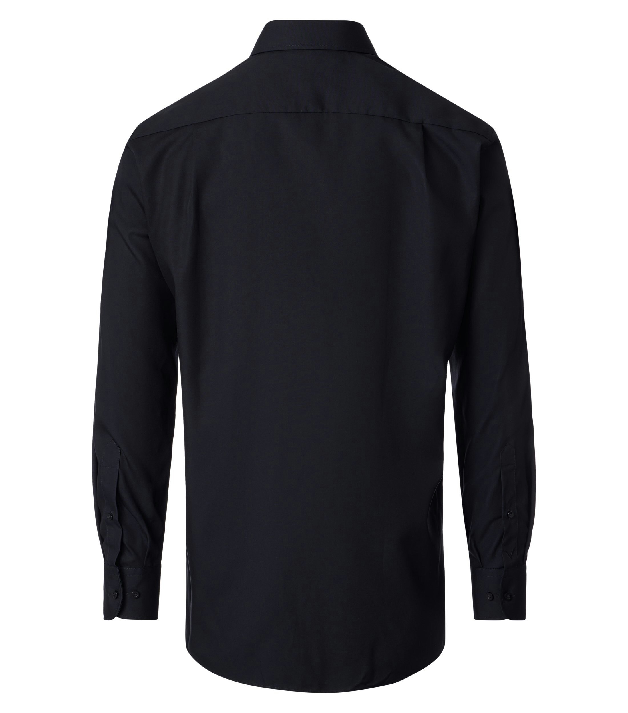 Ein Businesshemd im uni Muster in der Farbe Schwarz