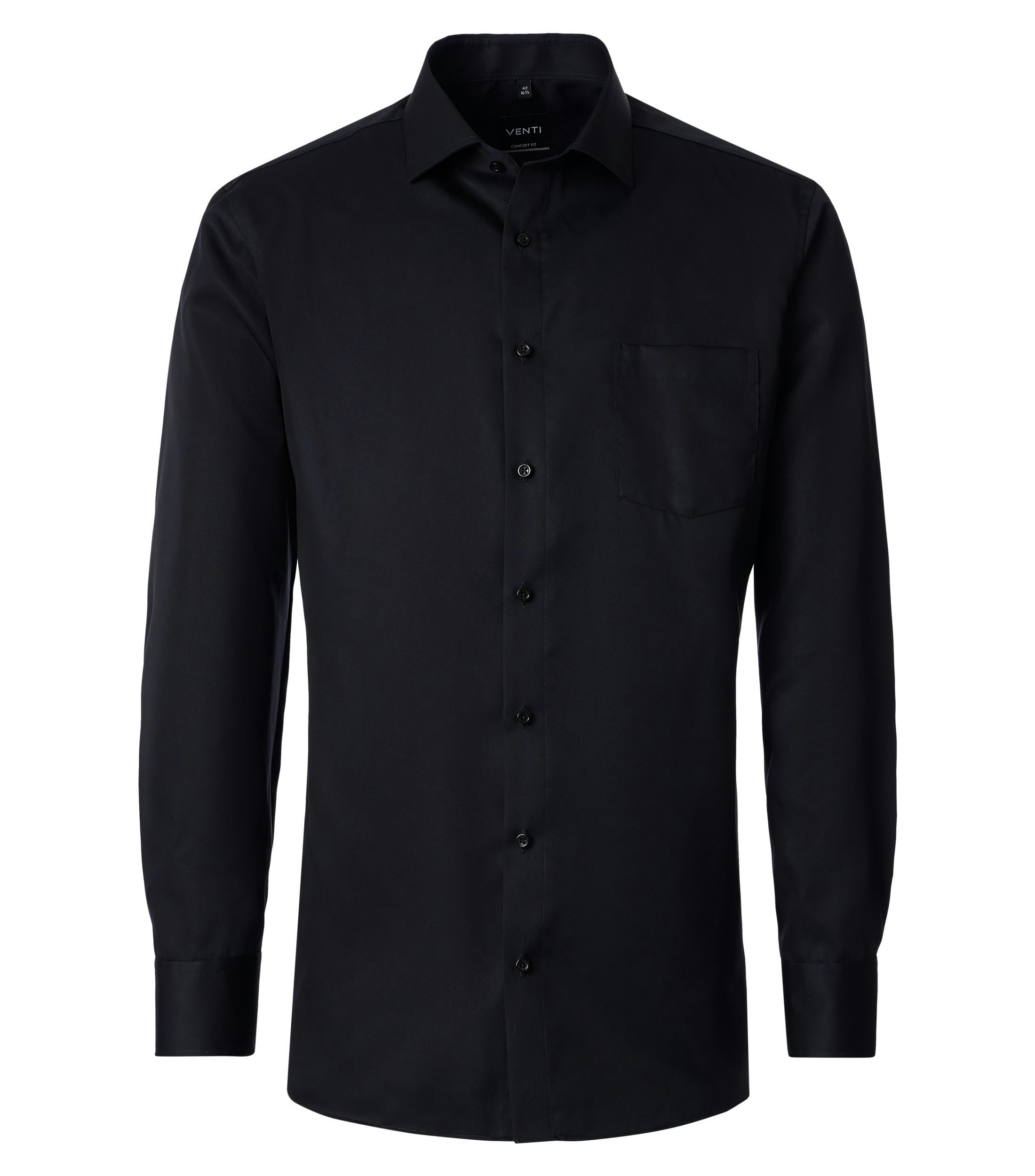 Businesshemd im unifarbenen Design in der Farbe Schwarz
