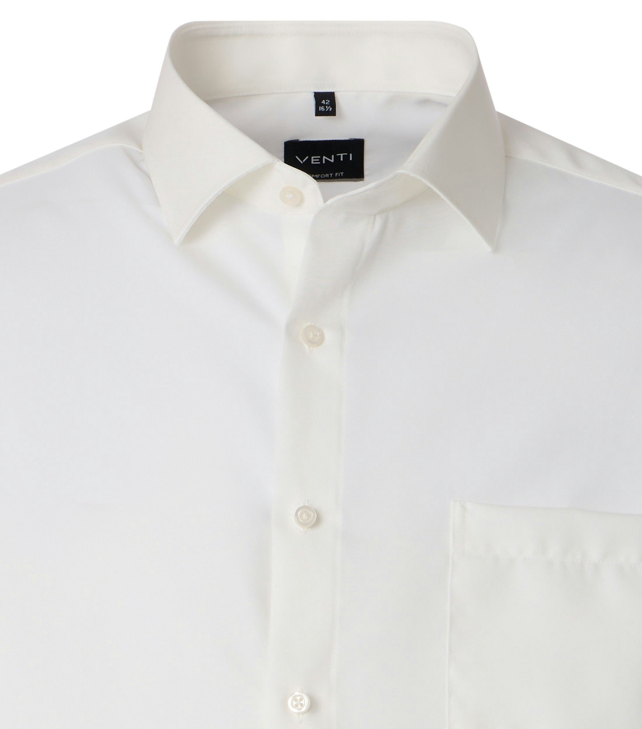 Ein Businesshemd im uni Muster in der Farbe Weißbeige