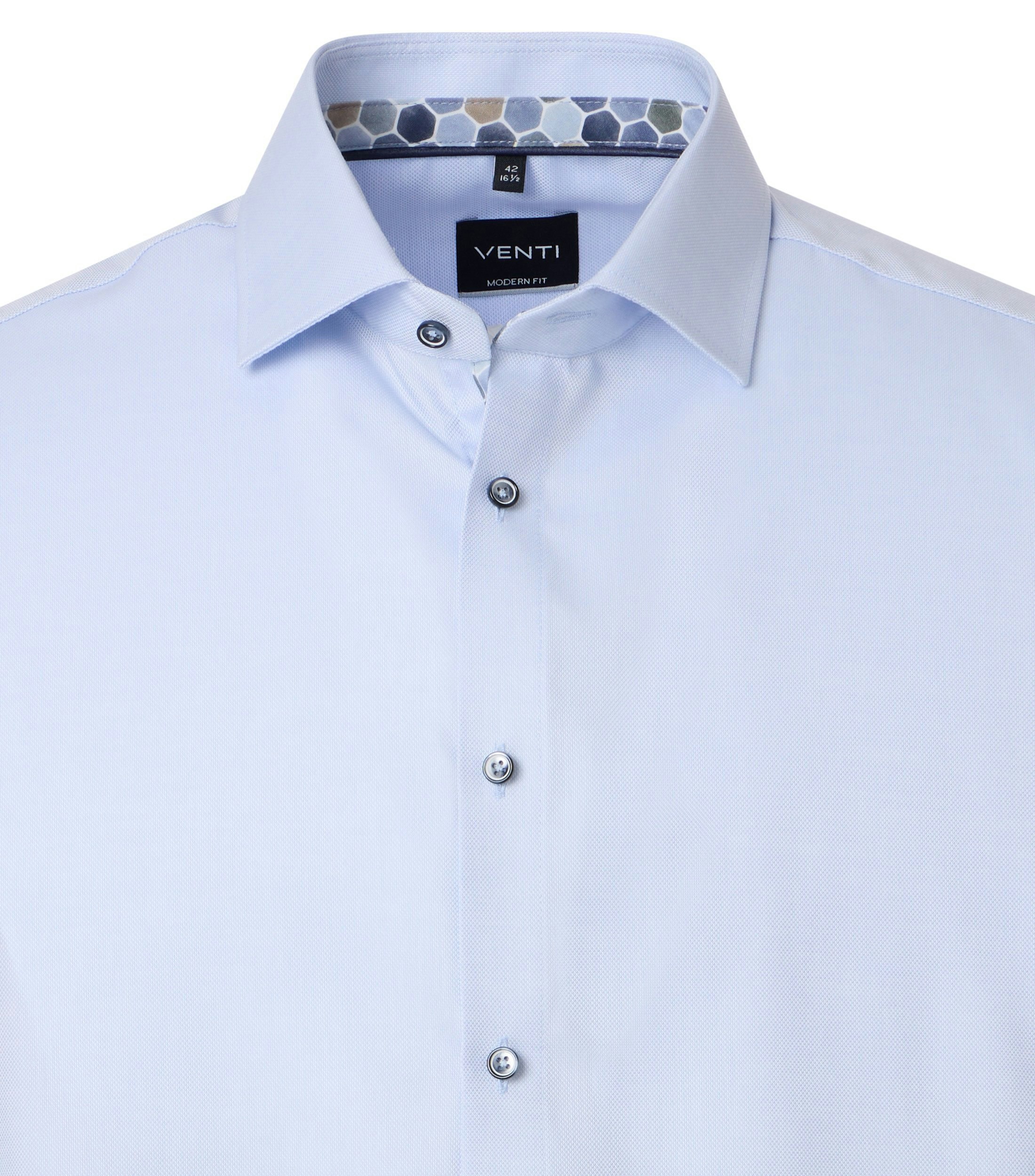 Ein Businesshemd im uni Muster in der Farbe Blau