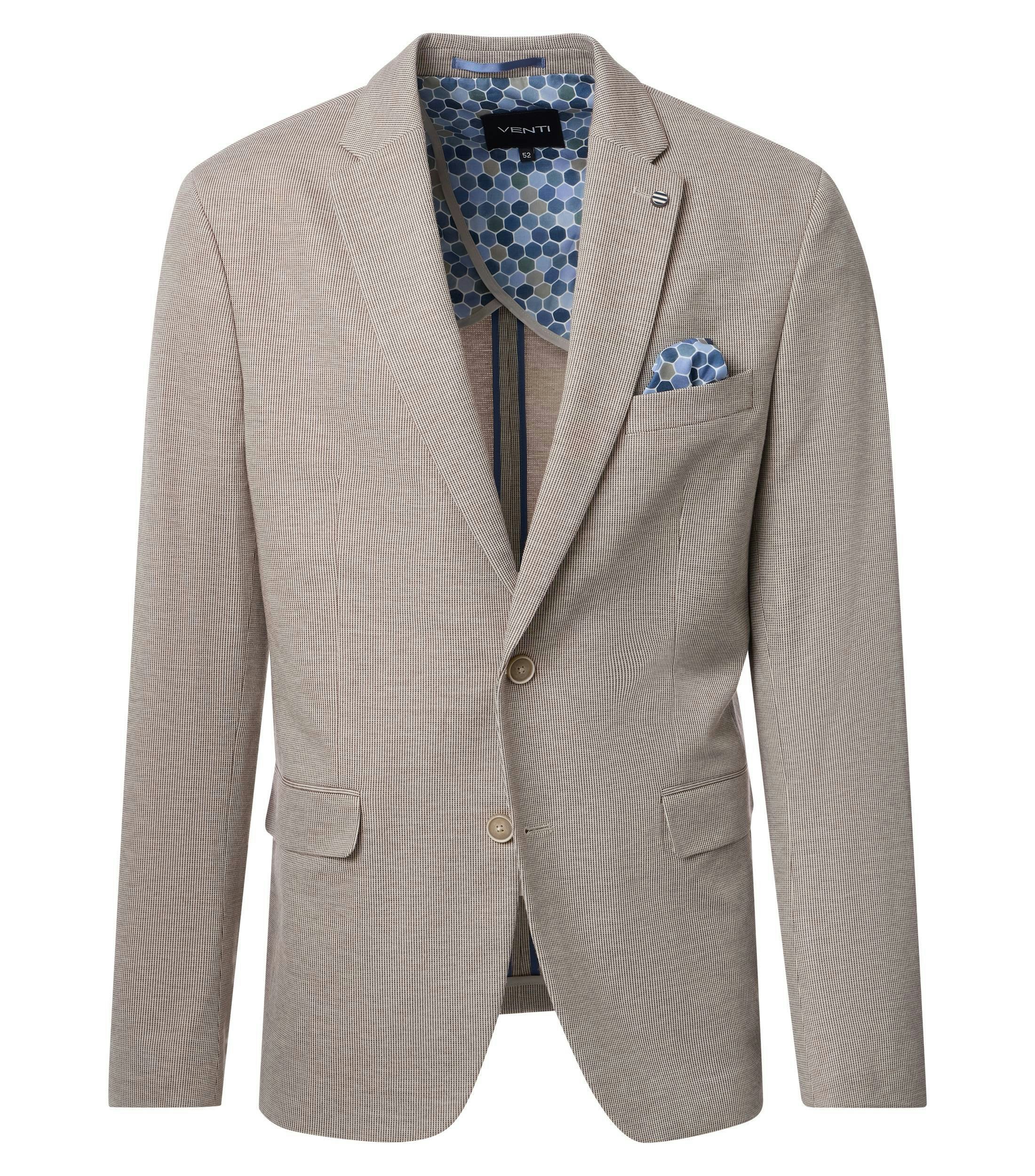 Ein Sakko im uni Muster in der Farbe Beige