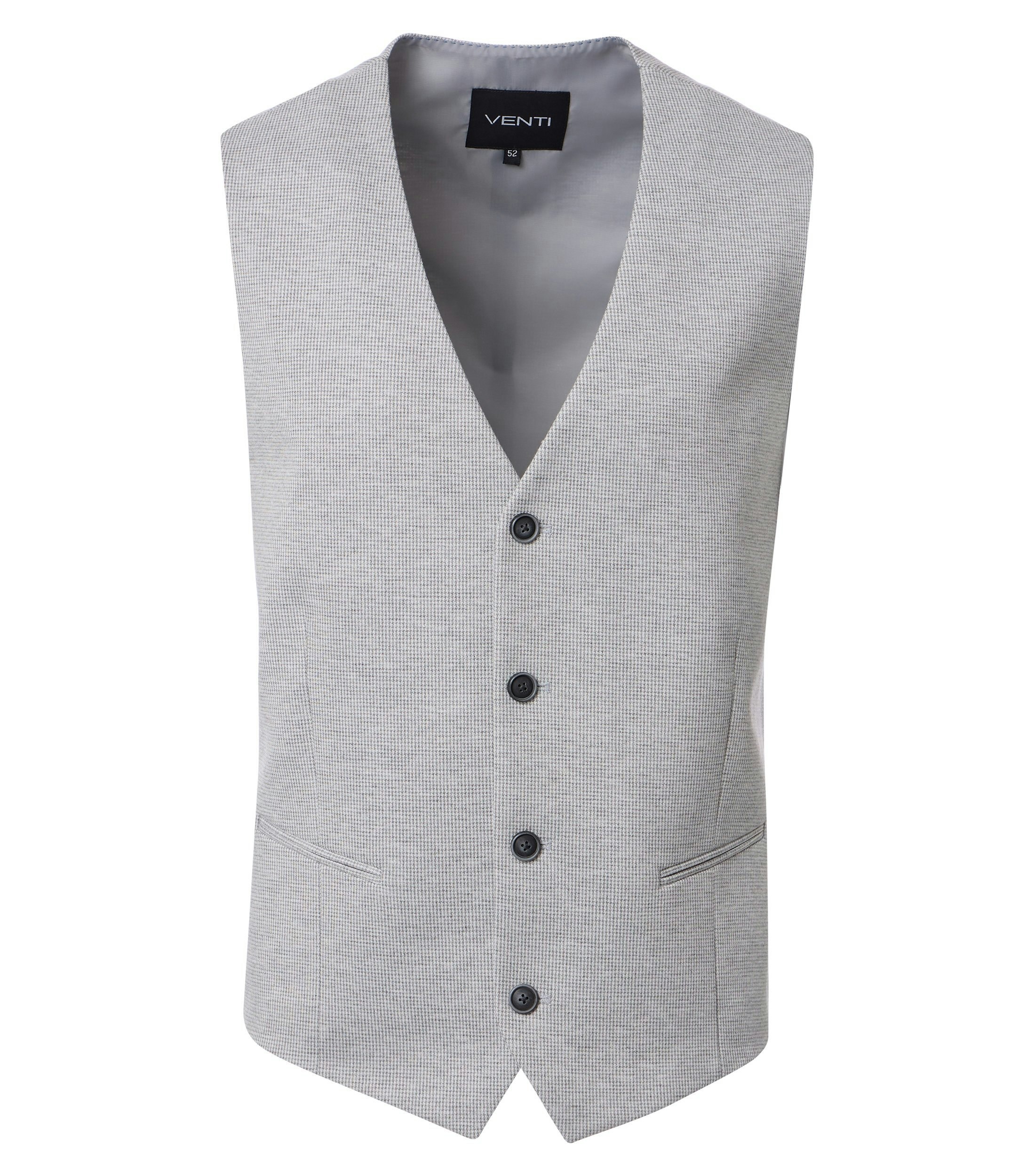 Eine Weste im uni Muster in der Farbe Hellgrau