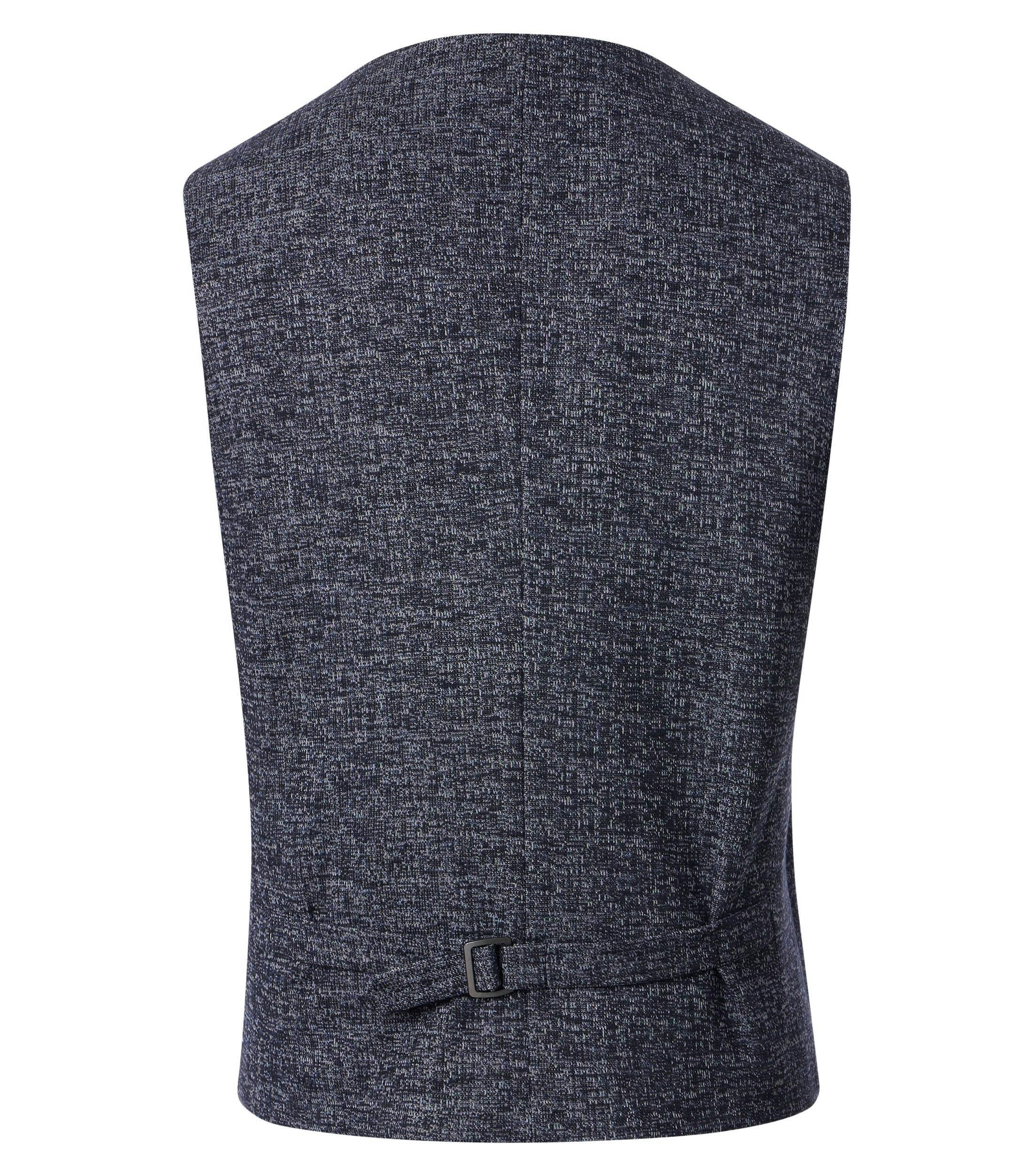Eine Weste im uni Muster in der Farbe graues Mittelblau