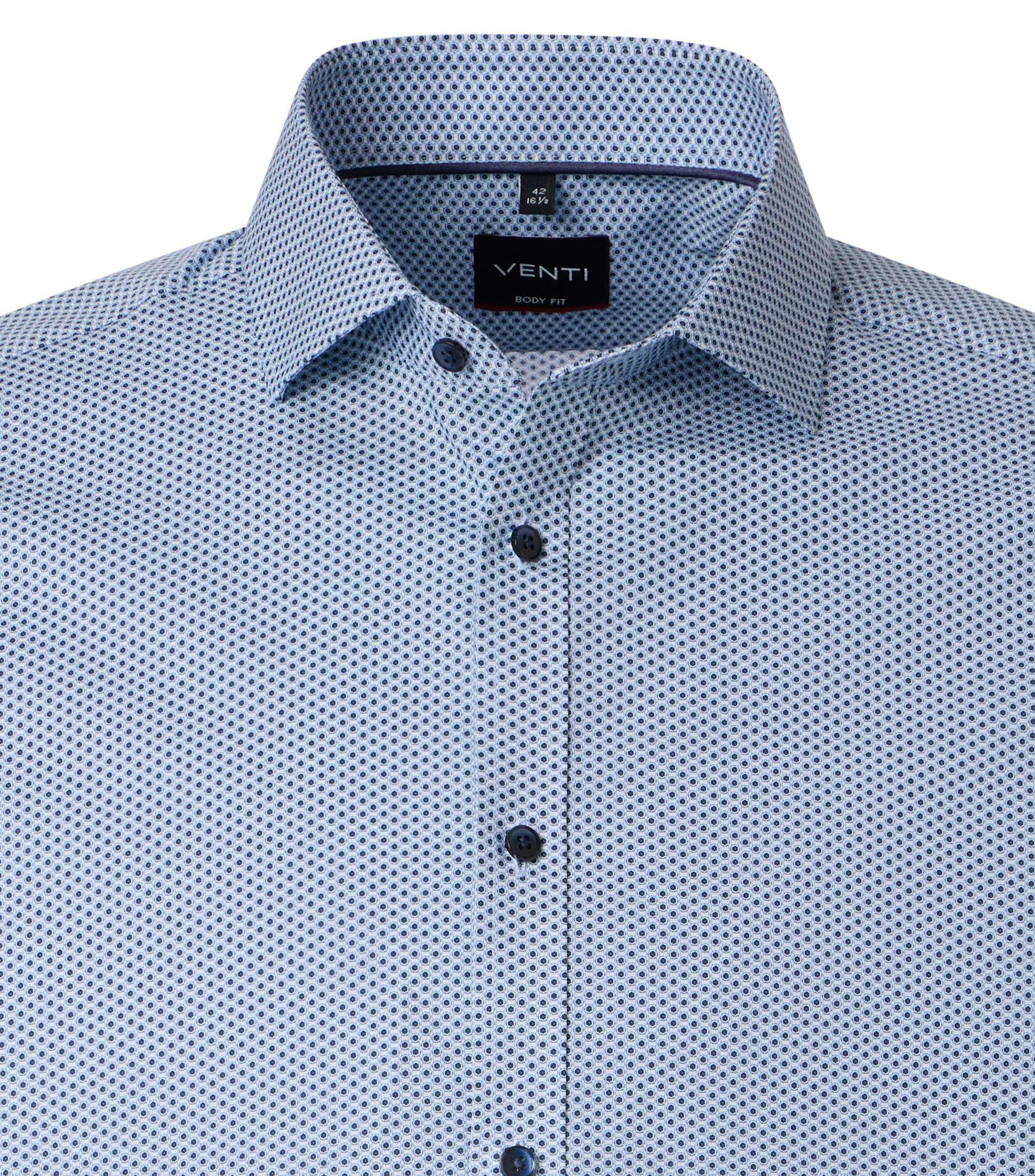 Ein Businesshemd im Print Muster in der Farbe Blau